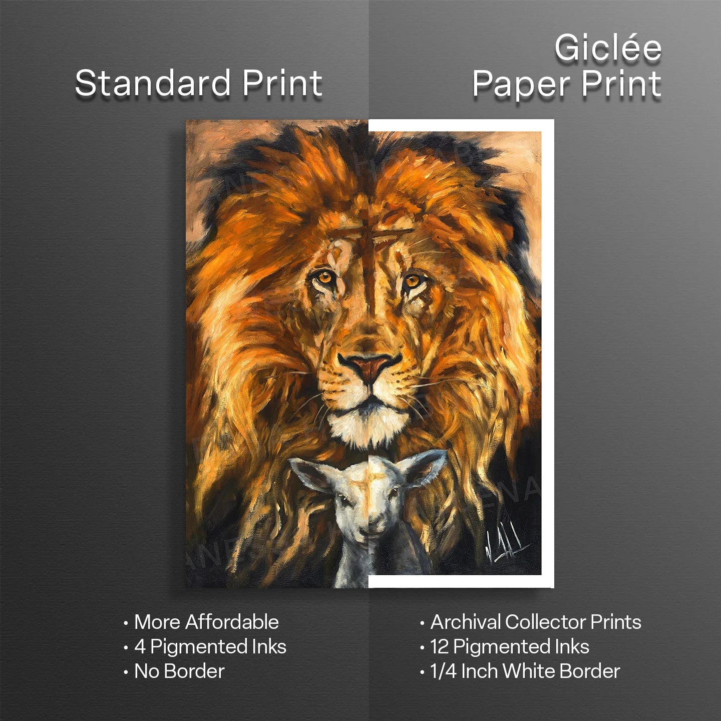 The Lion and Lamb Passover (For Our Redemption) Lion Art Print Vanessa Horabuena
