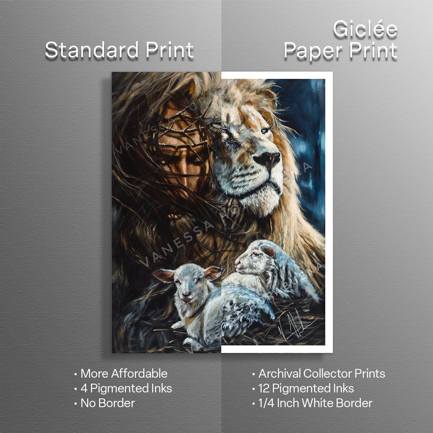 King and Shepherd Lion Art Print, Jesus Art Print Vanessa Horabuena