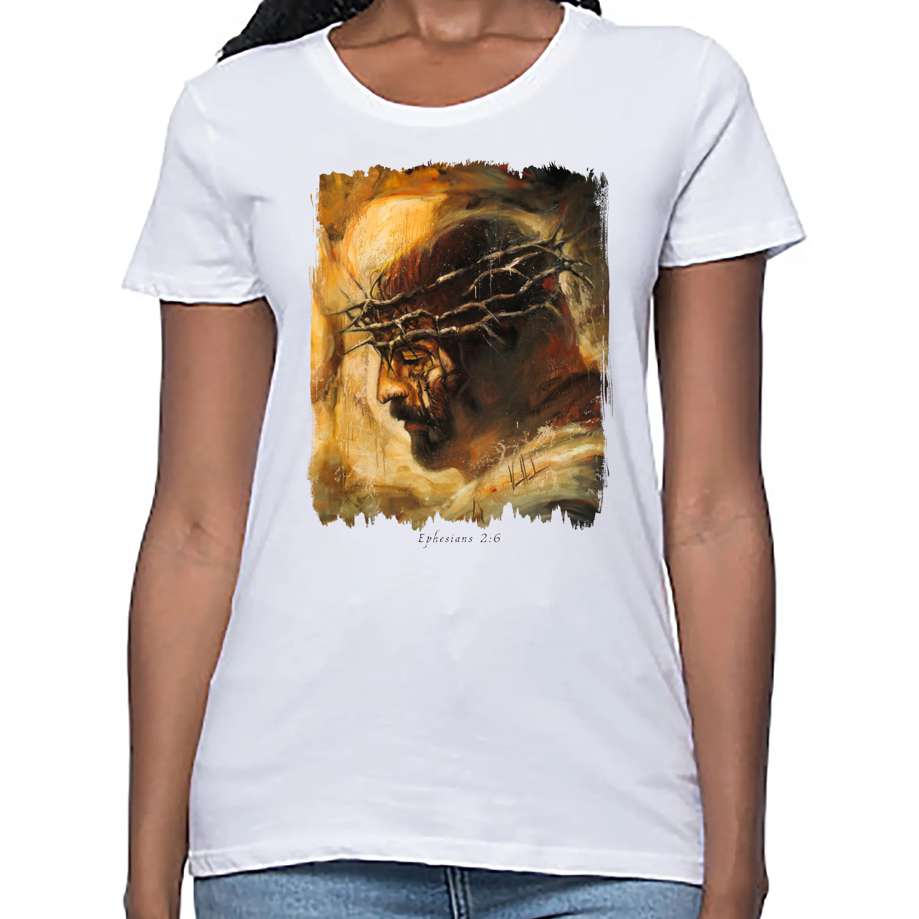 King of Glory - Women's T (Organic Bamboo) Vanessa Horabuena Short Sleeve Frost (White) XS