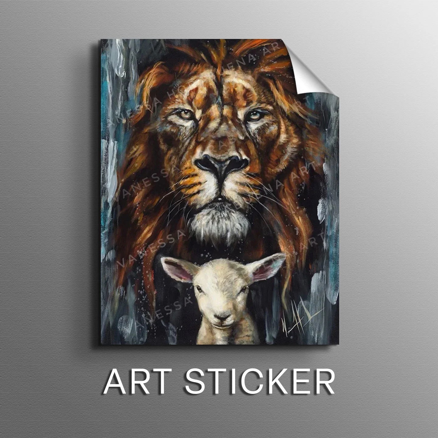 Lion and The Lamb Passover - Sticker Sticker Vanessa Horabuena