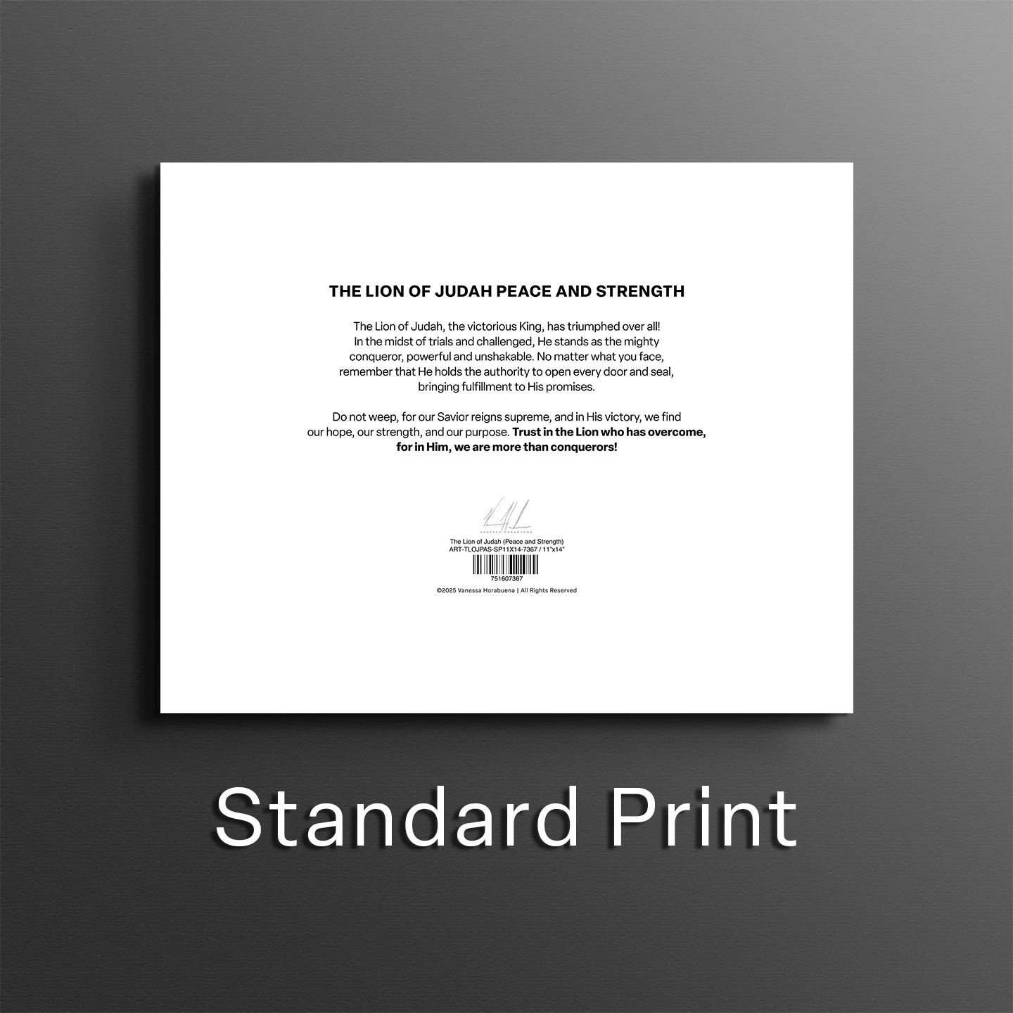 The Lion of Judah (Peace and Strength) Lion Art Print Vanessa Horabuena