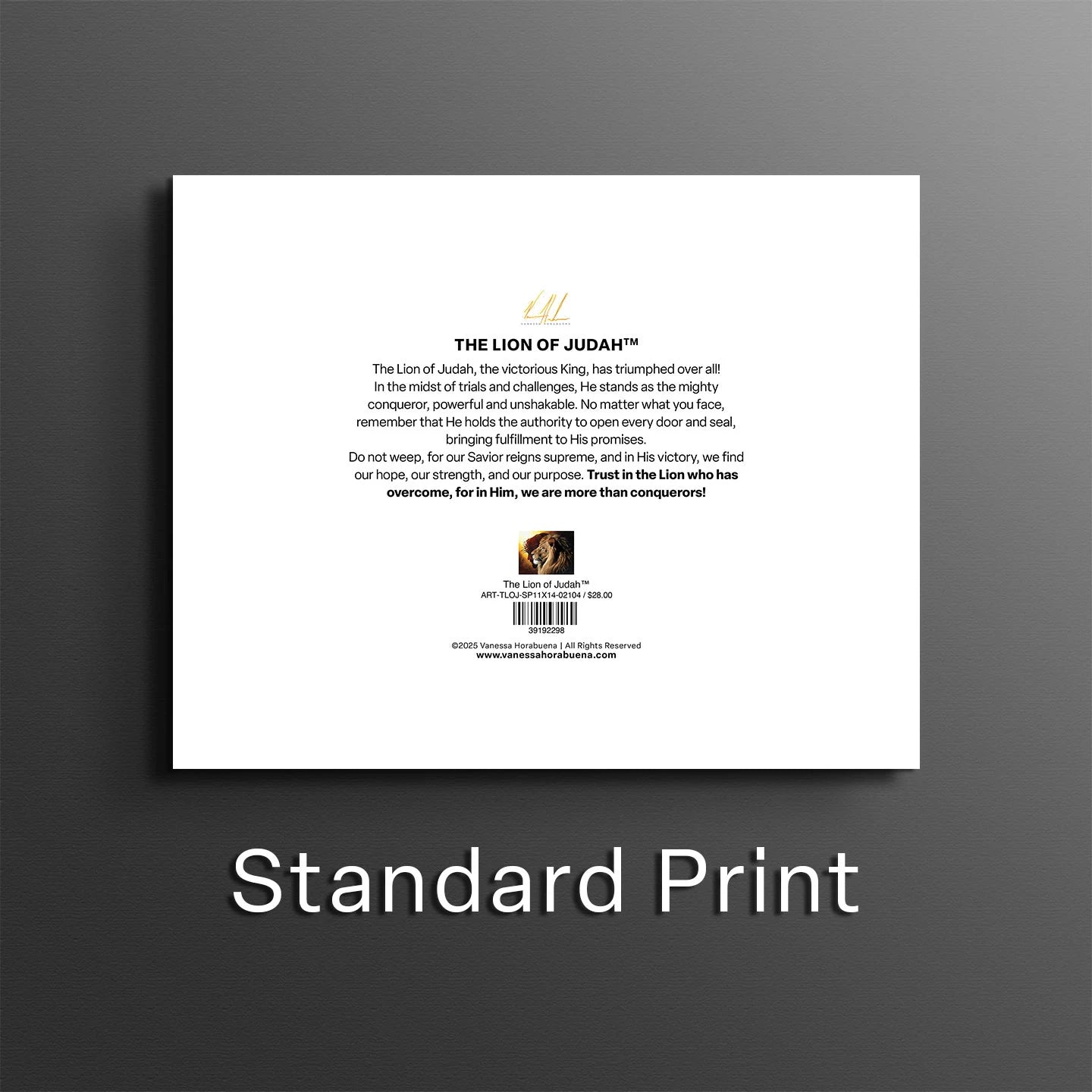 The Lion of Judah™ Lion Art Print, Jesus Art Print Vanessa Horabuena