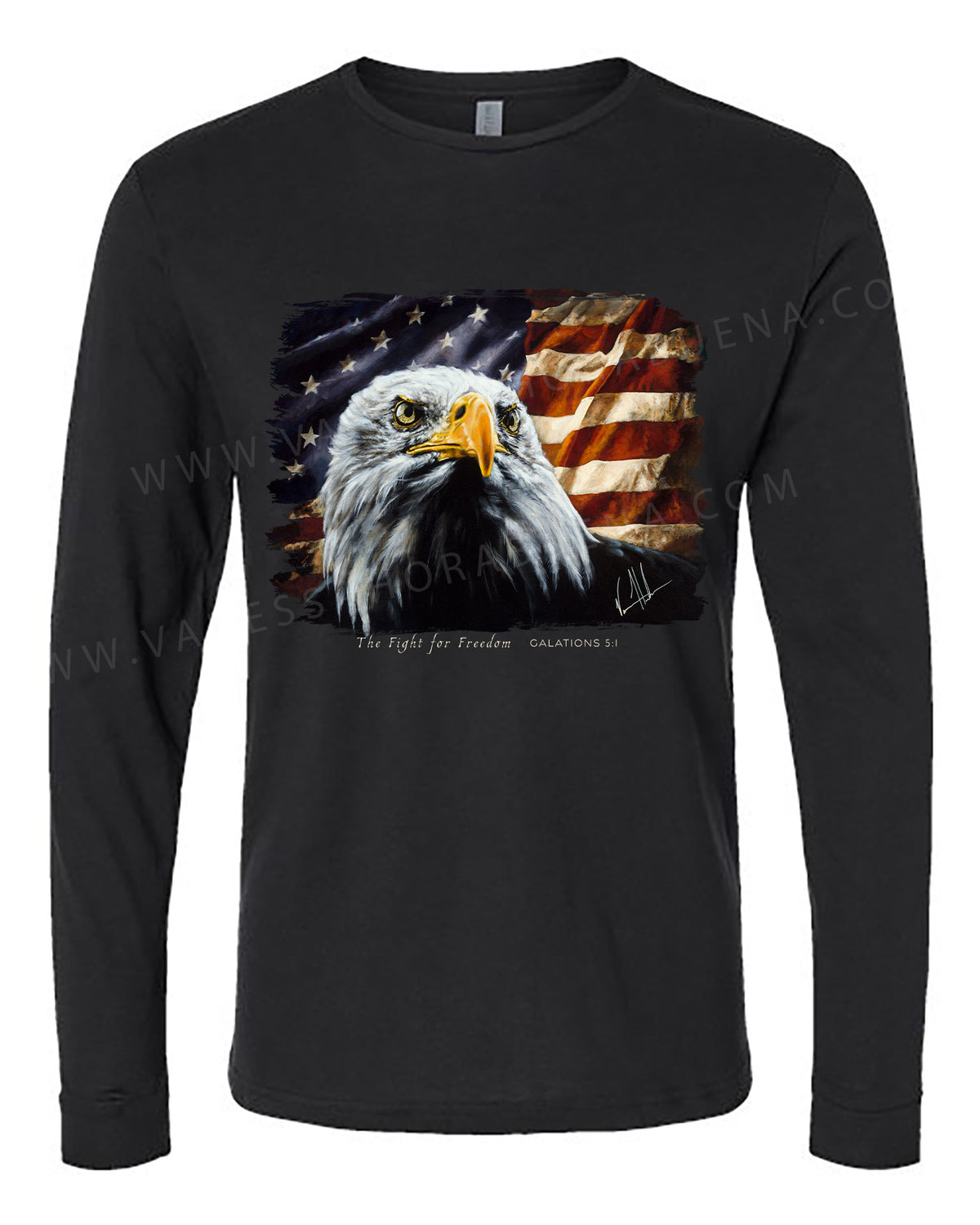 The Fight for Freedom - Unisex T-Shirt Vanessa Horabuena Long Sleeve Black Small