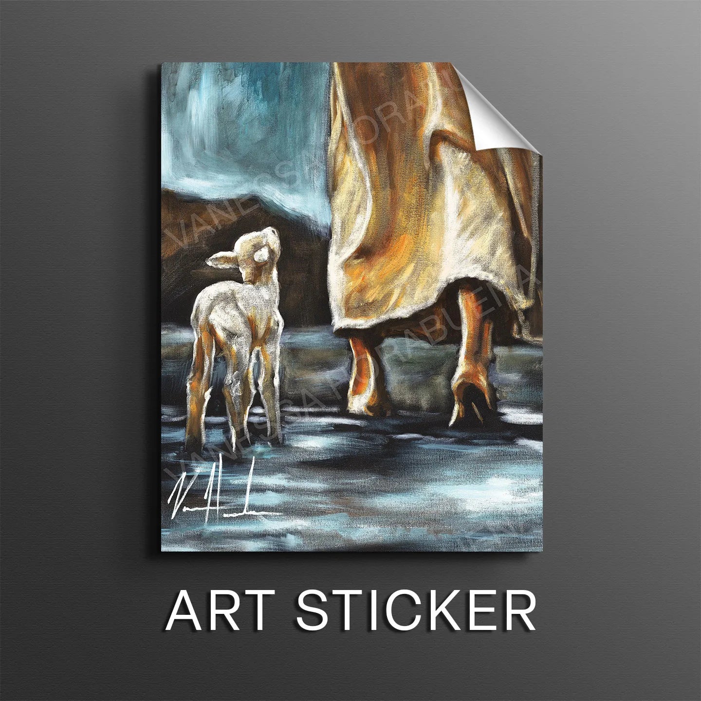 My Sheep Listen to My Voice - Sticker Sticker Vanessa Horabuena