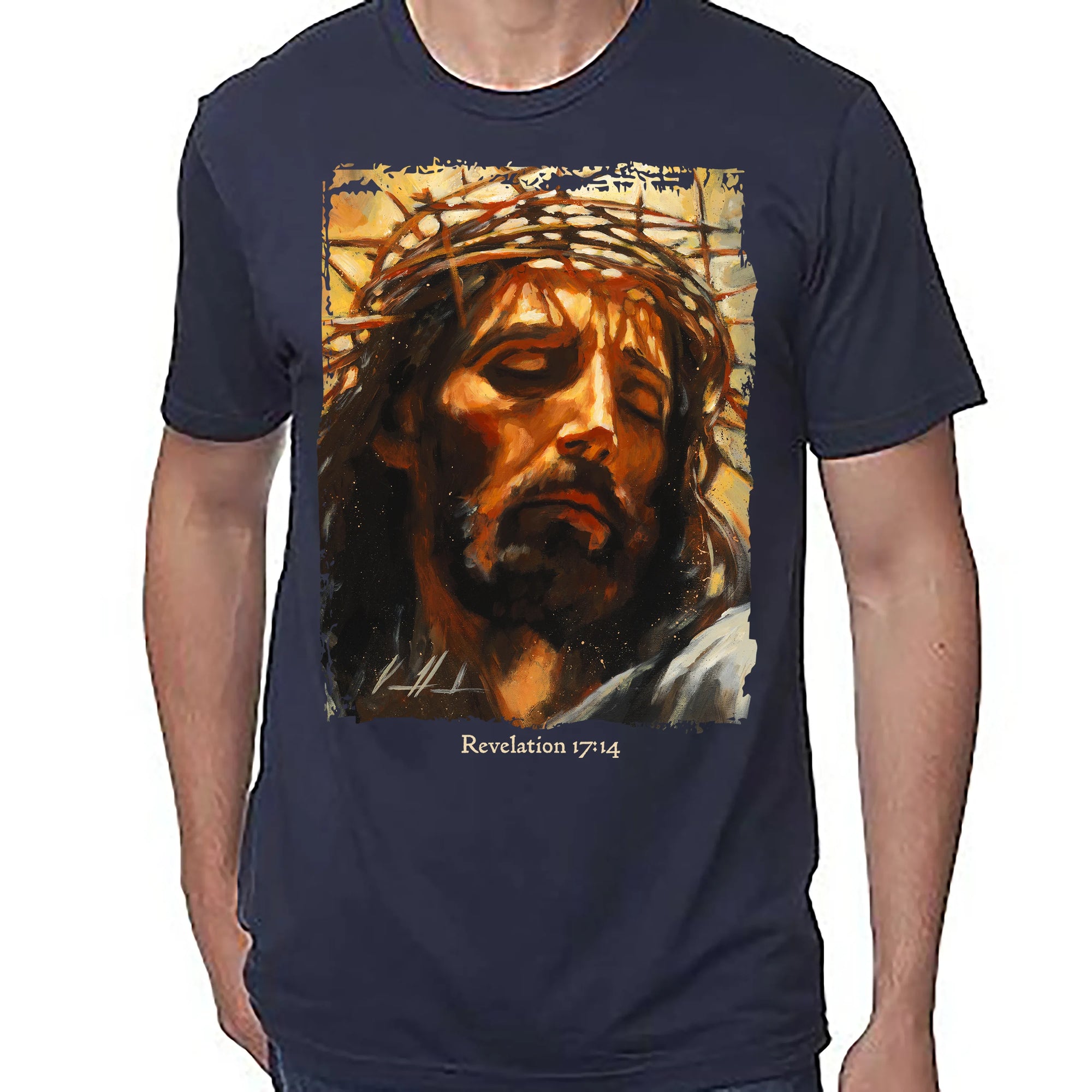 Christ Is King - Unisex T (Premium Organic Fabric) Vanessa Horabuena Bamboo Midnight Blue Small