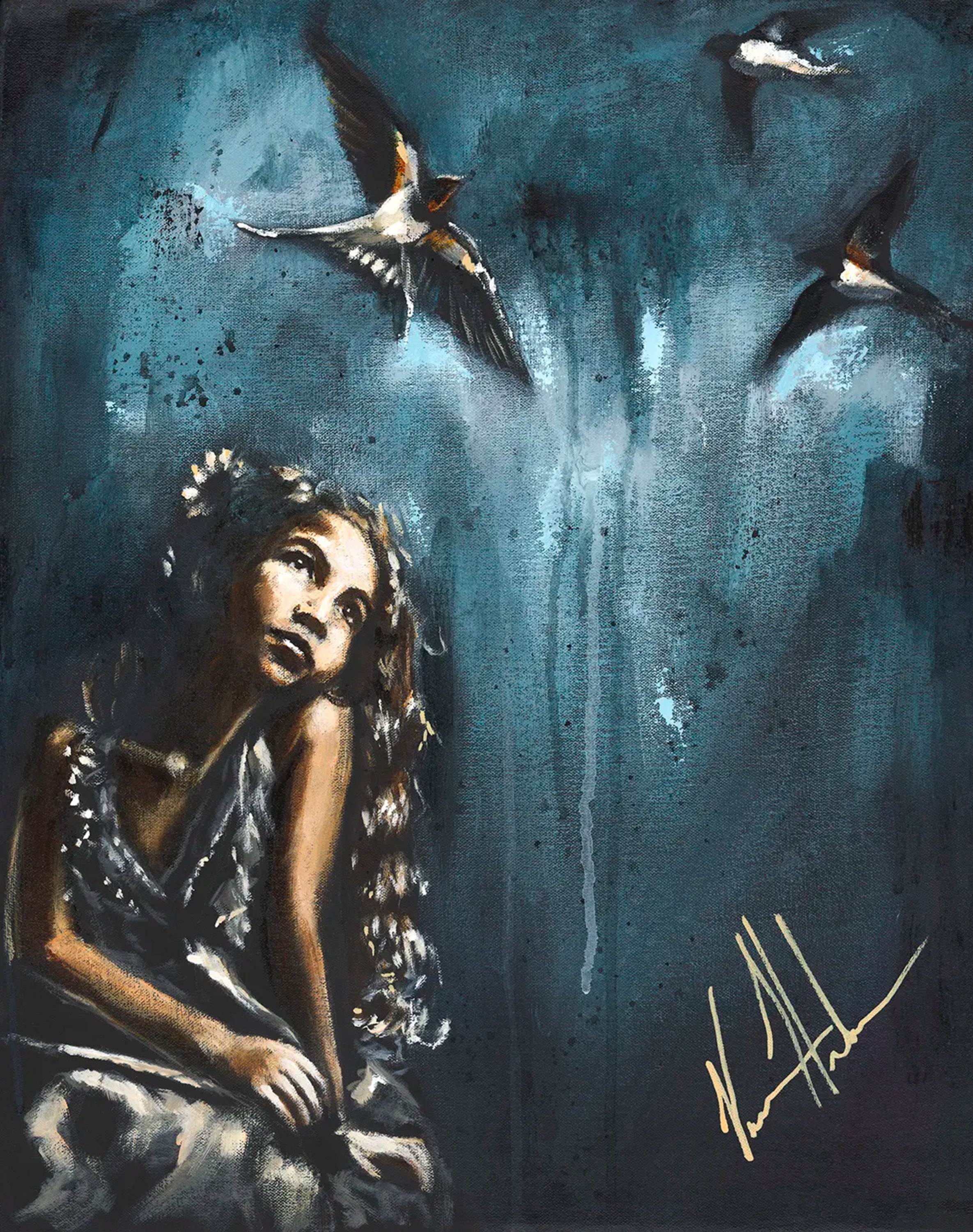 DESIGN DISCONTINUED - More Precious than Sparrows (Backboard) Vanessa Horabuena