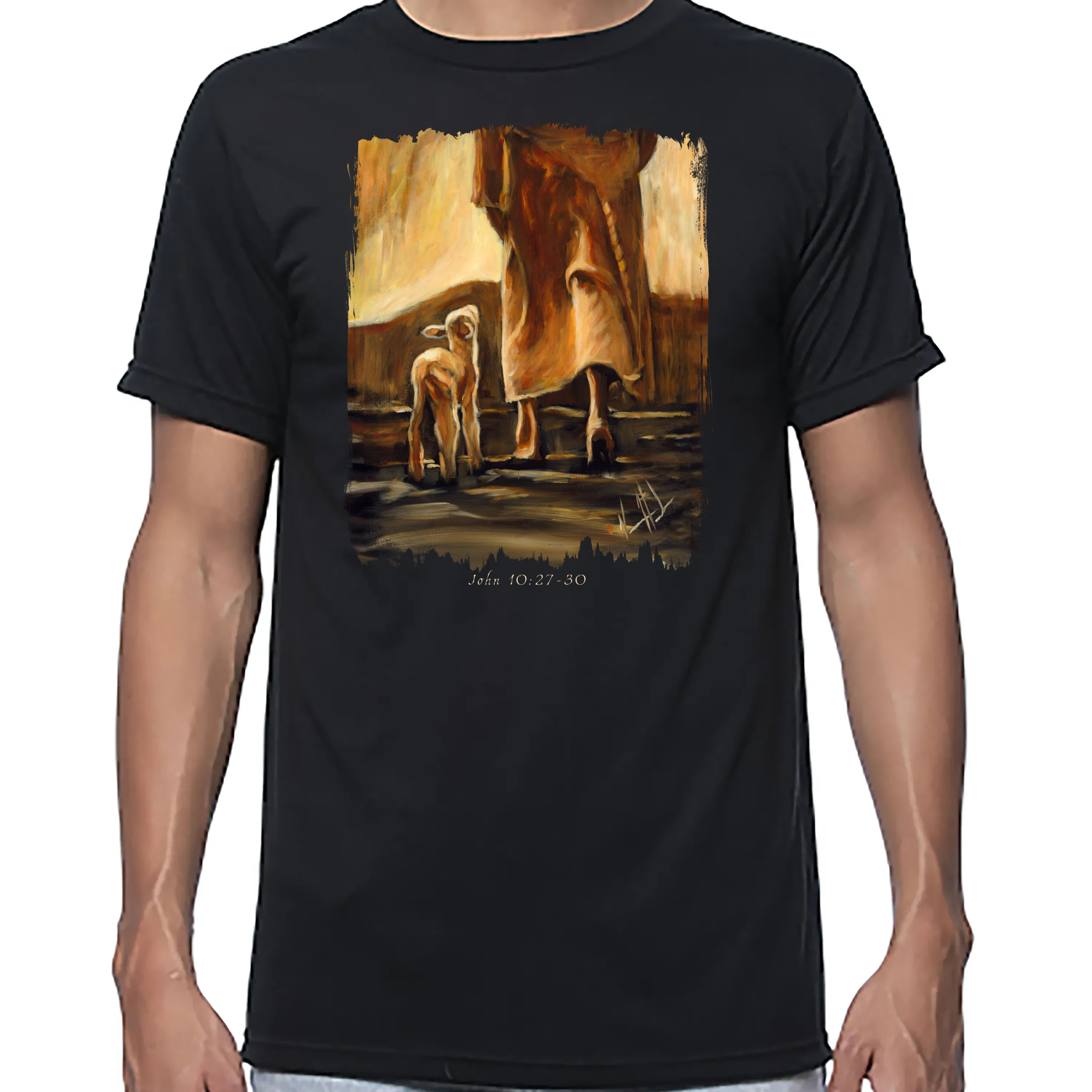 My Sheep Listen to My Voice - Fall Edition - Unisex T (Organic Bamboo) Organic Bamboo Vanessa Horabuena Short Sleeve Eclipse (Black) XS