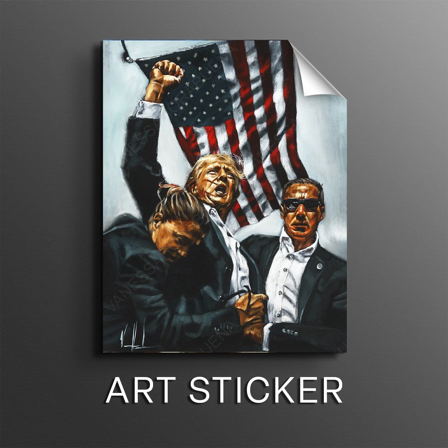 Never Surrender (White Background) - Sticker Sticker Vanessa Horabuena