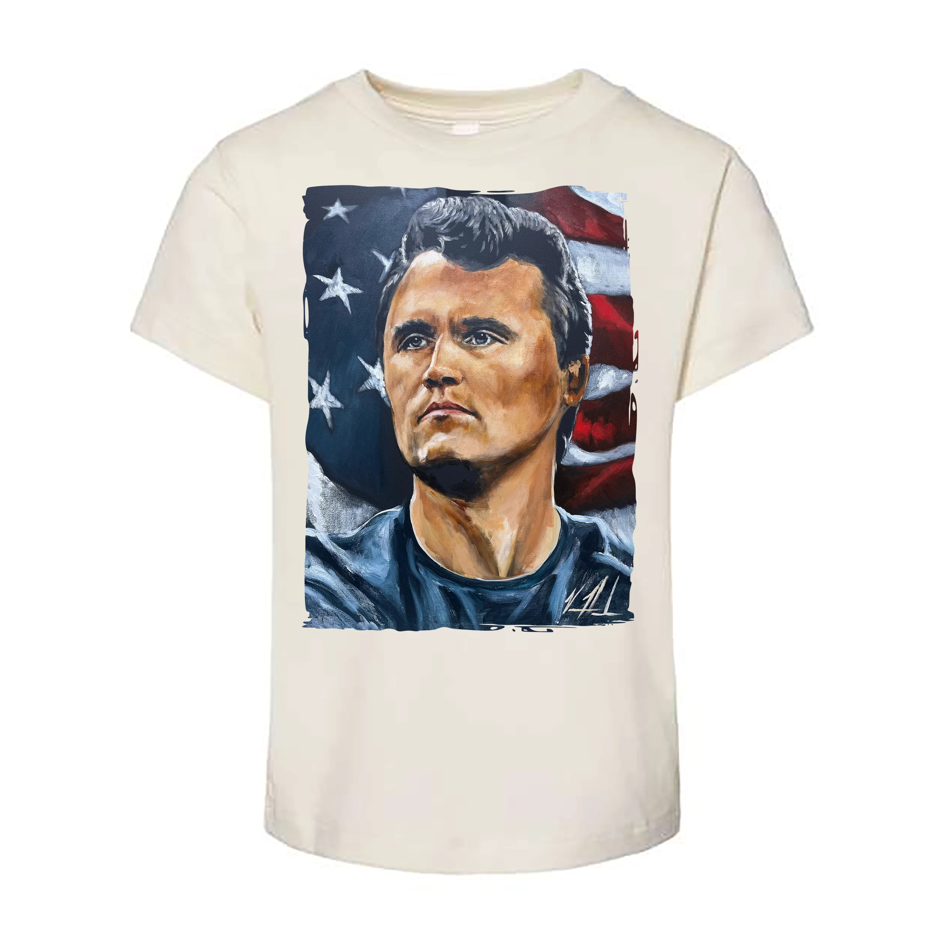 (PRE-ORDER) Kids T (Organic Cotton) - Charlie Kirk - The American Martyr Organic Cotton Vanessa Horabuena Toddler Natural 2T