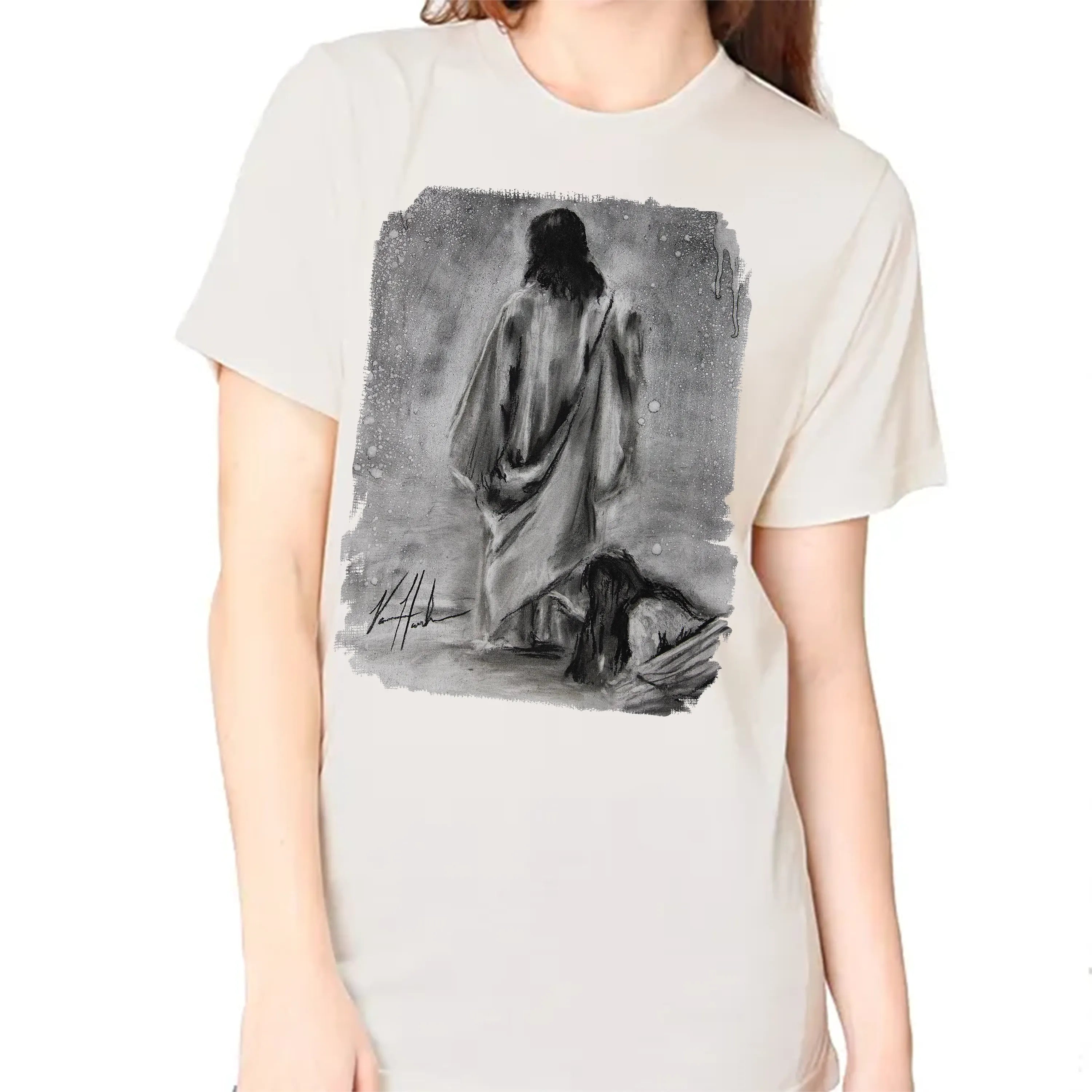 Jesus Healer (Sketch) - Unisex T (Premium Organic Fabric) Vanessa Horabuena