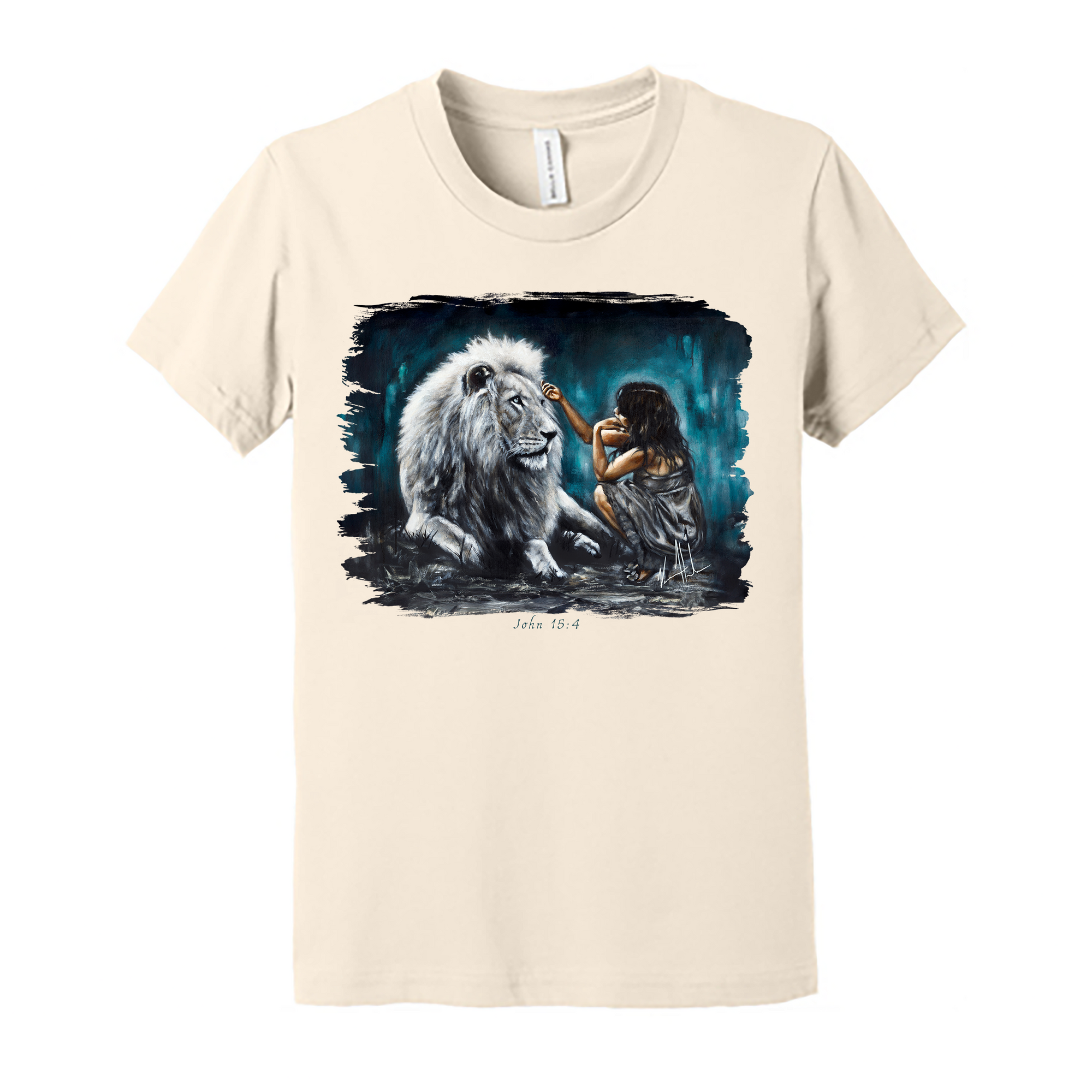 Intimacy with God (Blue Background) - Kids T (Organic Cotton) Organic Cotton Vanessa Horabuena Youth Natural Small