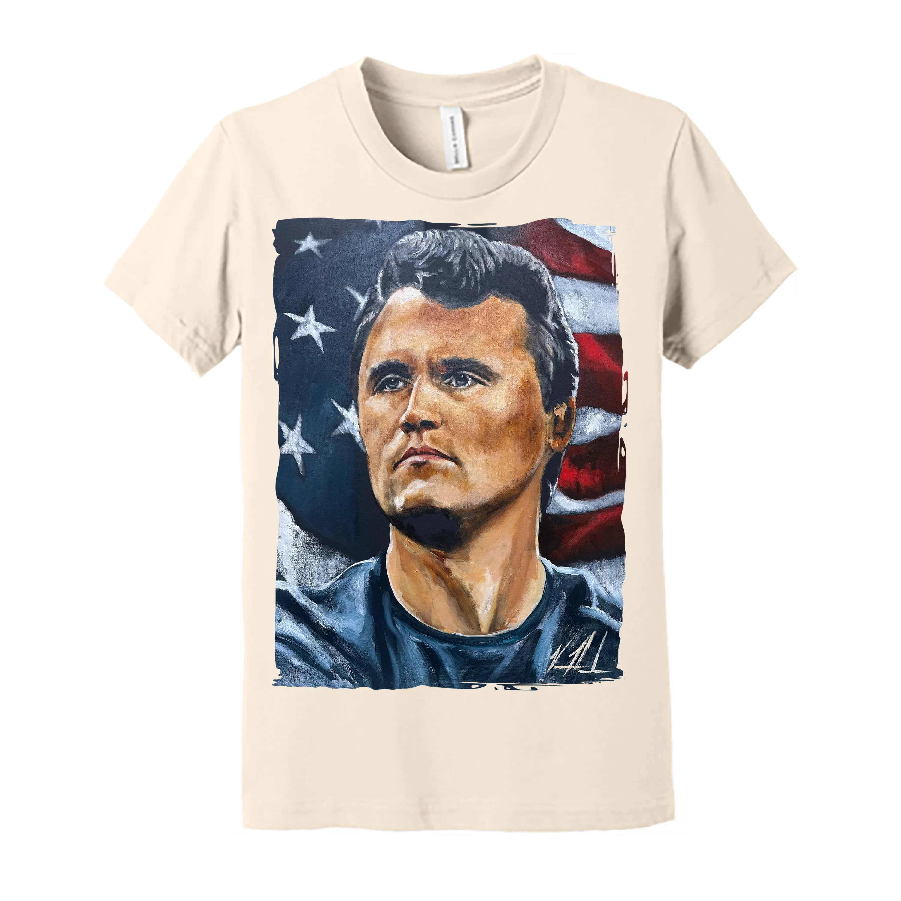 (PRE-ORDER) Kids T (Organic Cotton) - Charlie Kirk - The American Martyr Organic Cotton Vanessa Horabuena Youth Natural Small