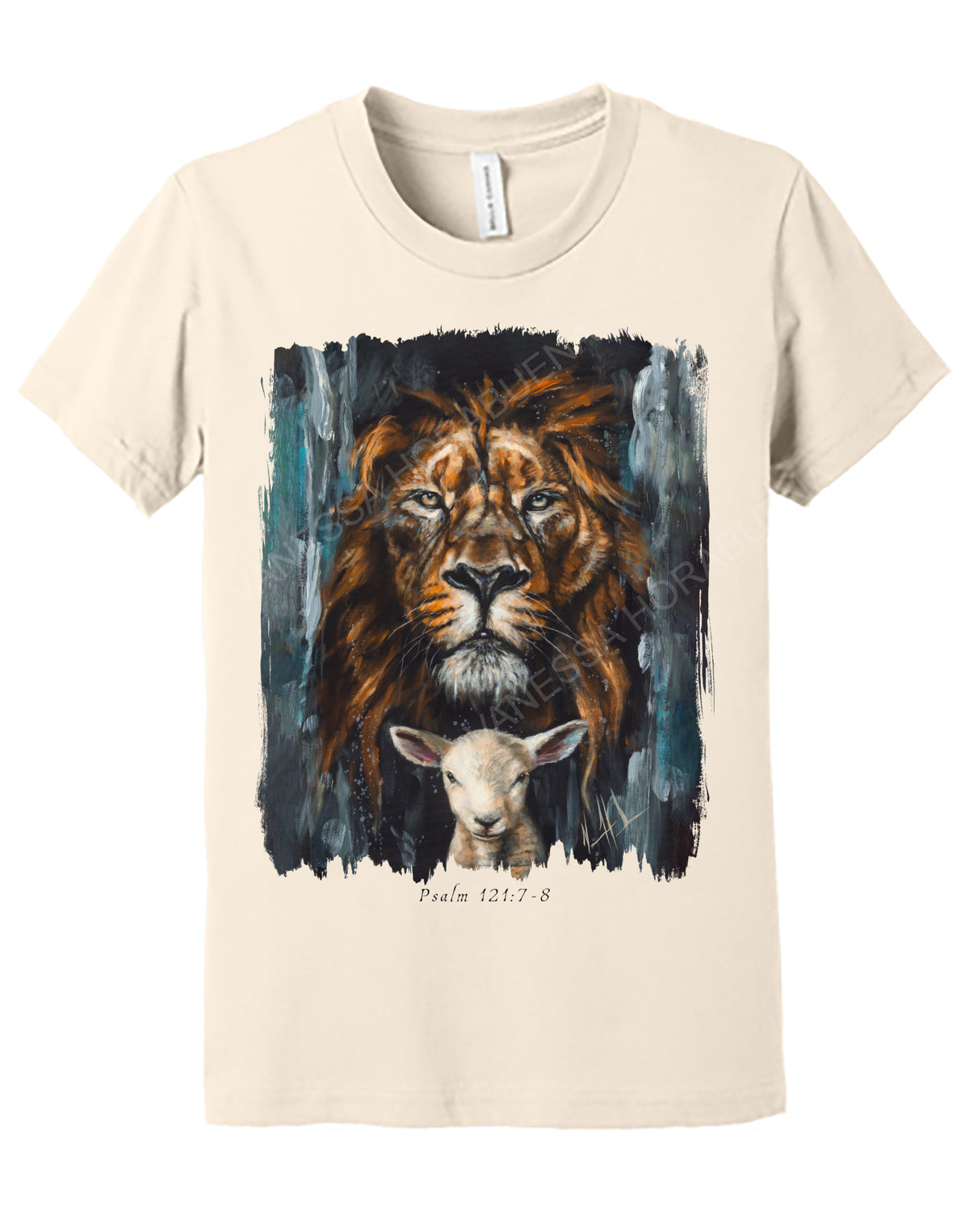 The Lion and Lamb Passover - Kids T-Shirt Vanessa Horabuena Kids Natural Small