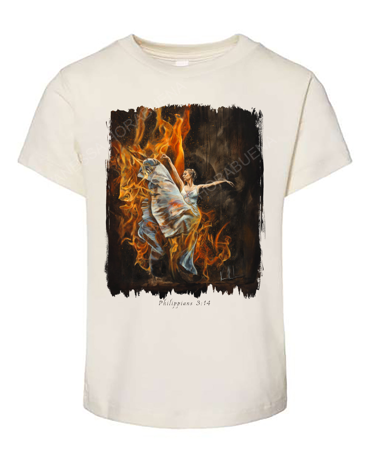 A Burning Flame Within - Kids T-Shirt Vanessa Horabuena Kids Natural 2T