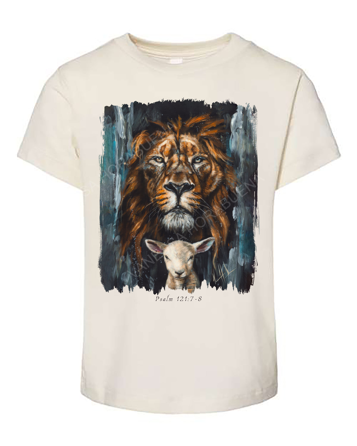 The Lion and Lamb Passover - Kids T-Shirt Vanessa Horabuena Kids Natural 2T