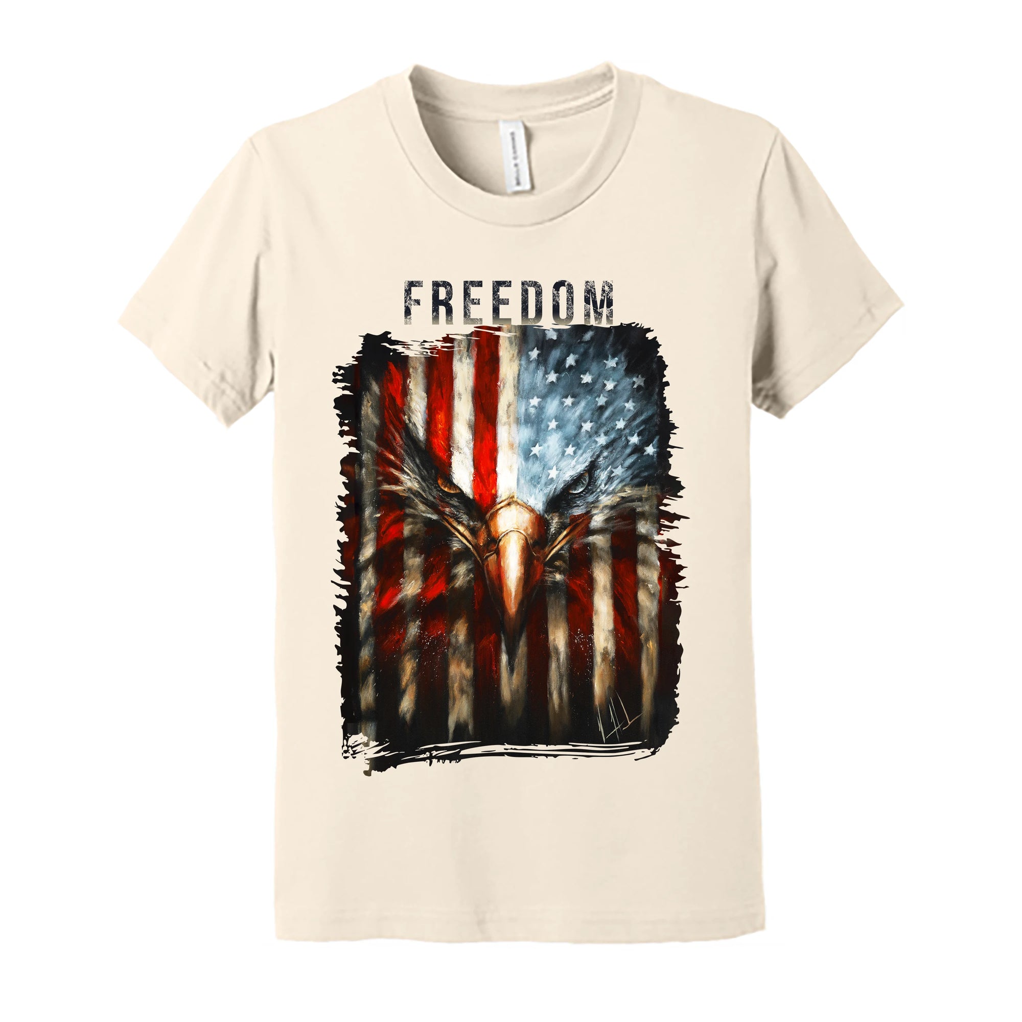 Stripes of Freedom - 4th of July - Kids T (Organic Cotton) (Copy) Organic Cotton Vanessa Horabuena Kids Natural Small