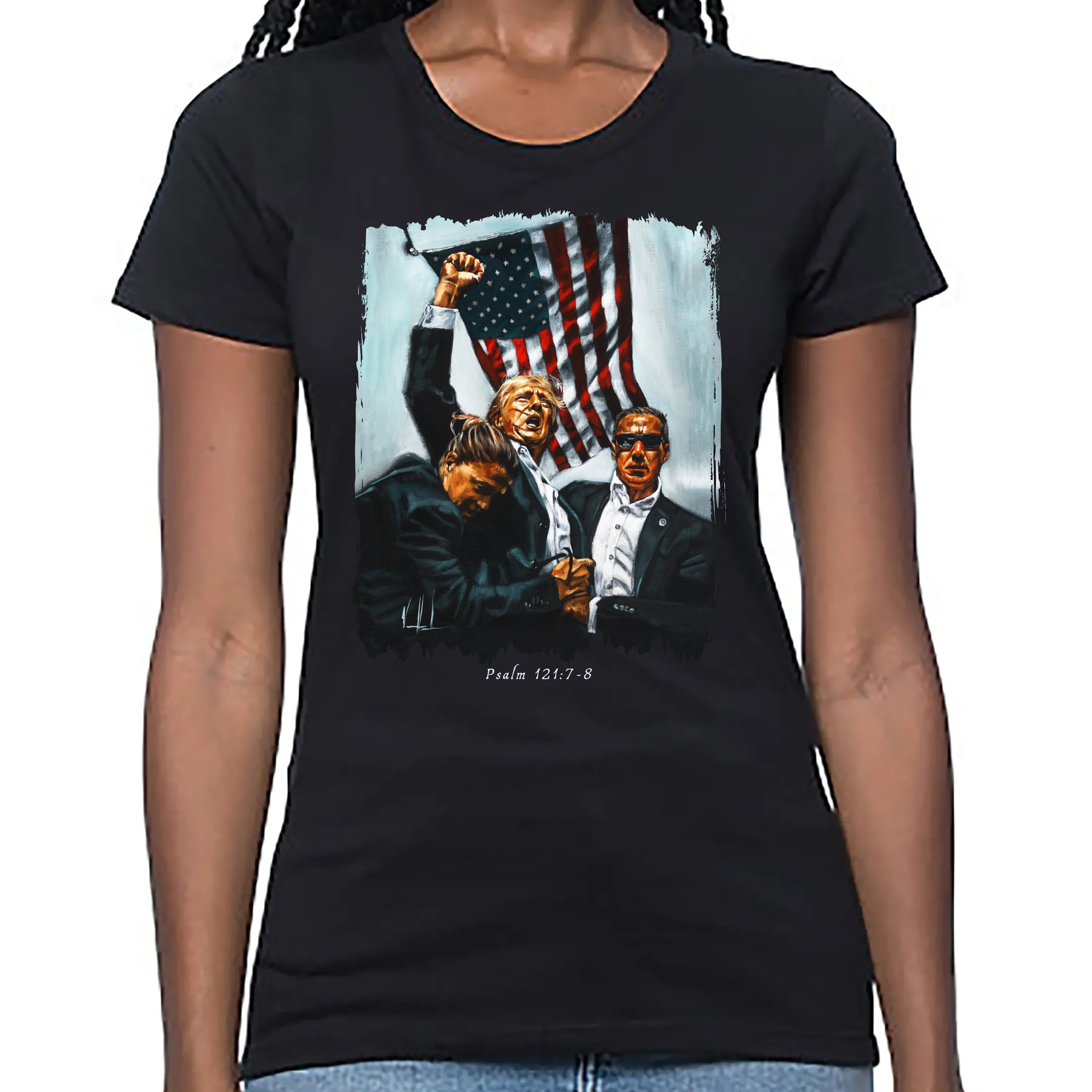 Never Surrender - Women's T (Organic Bamboo) Vanessa Horabuena Short Sleeve Eclipse (Black) XS