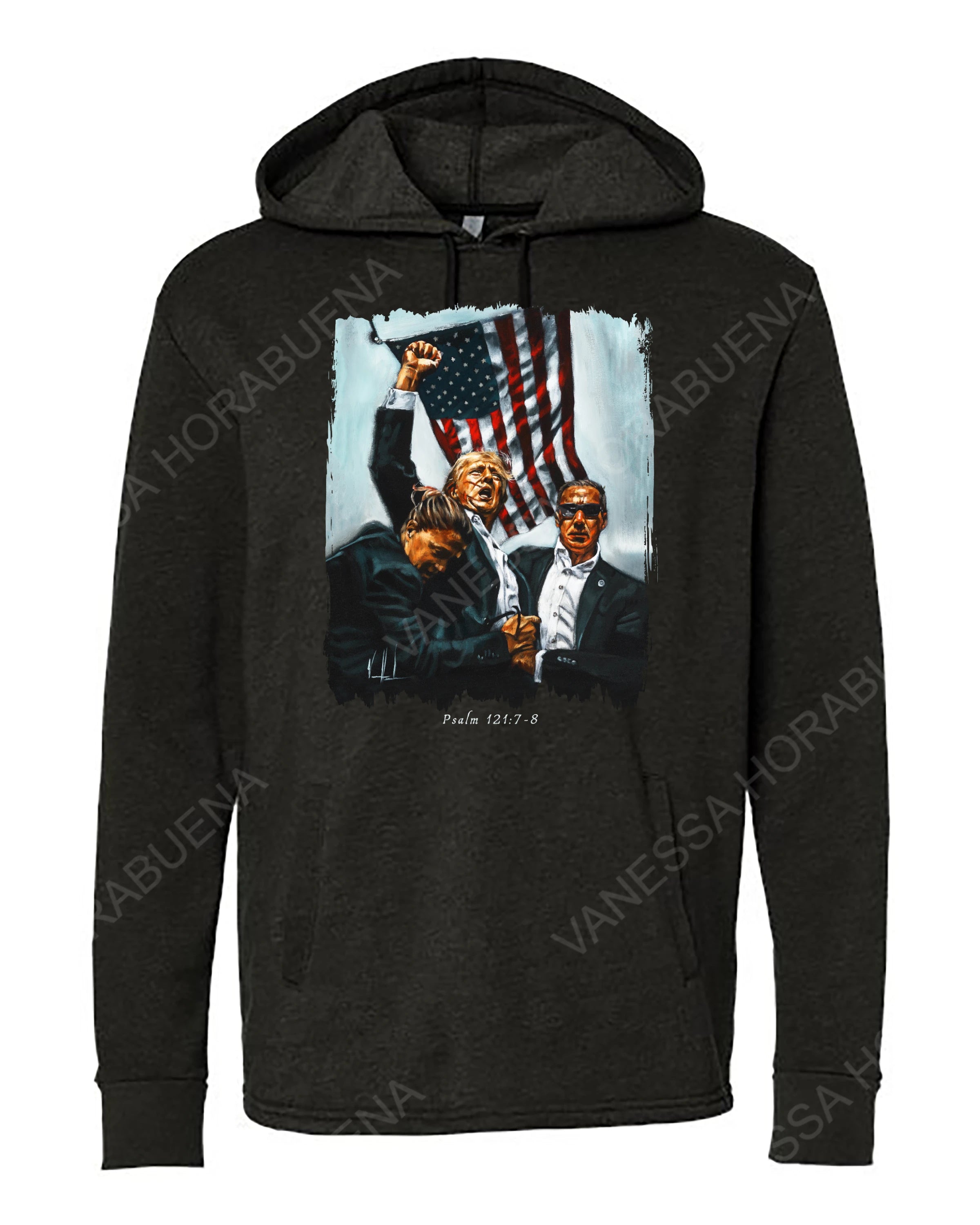 Never Surrender - Unisex Hoodie Vanessa Horabuena Black Small