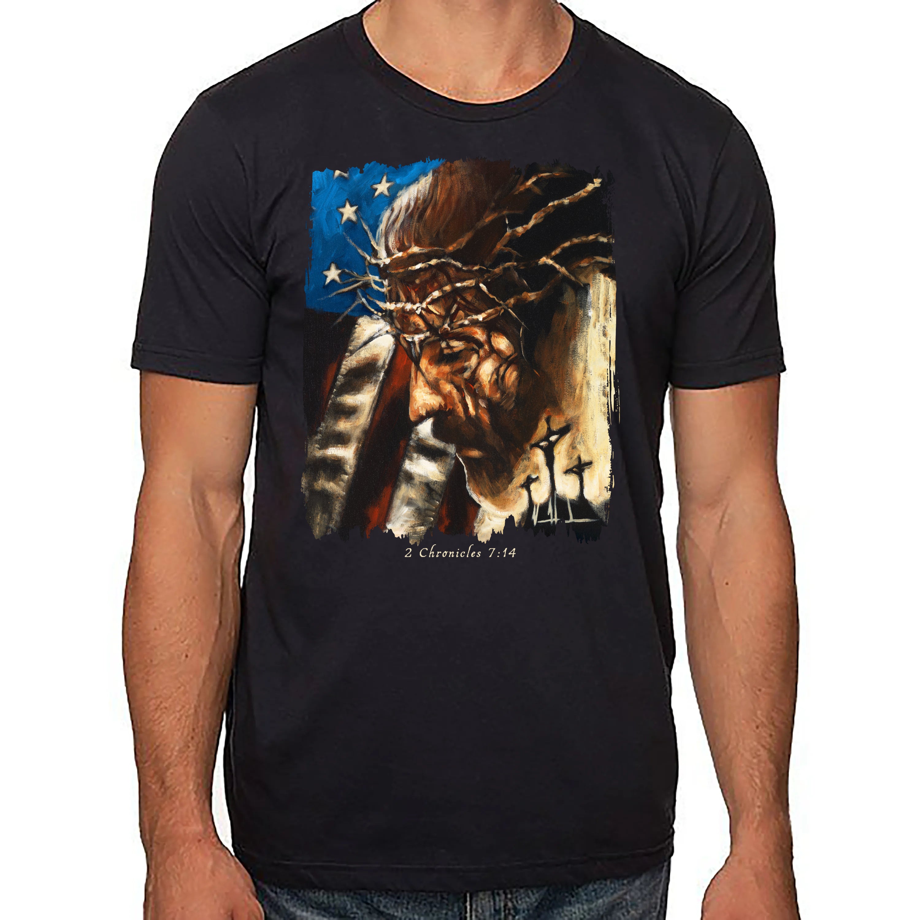 One Nation Under God - Unisex T (Organic Cotton) Organic Cotton Vanessa Horabuena Short Sleeve Night (Black) XS