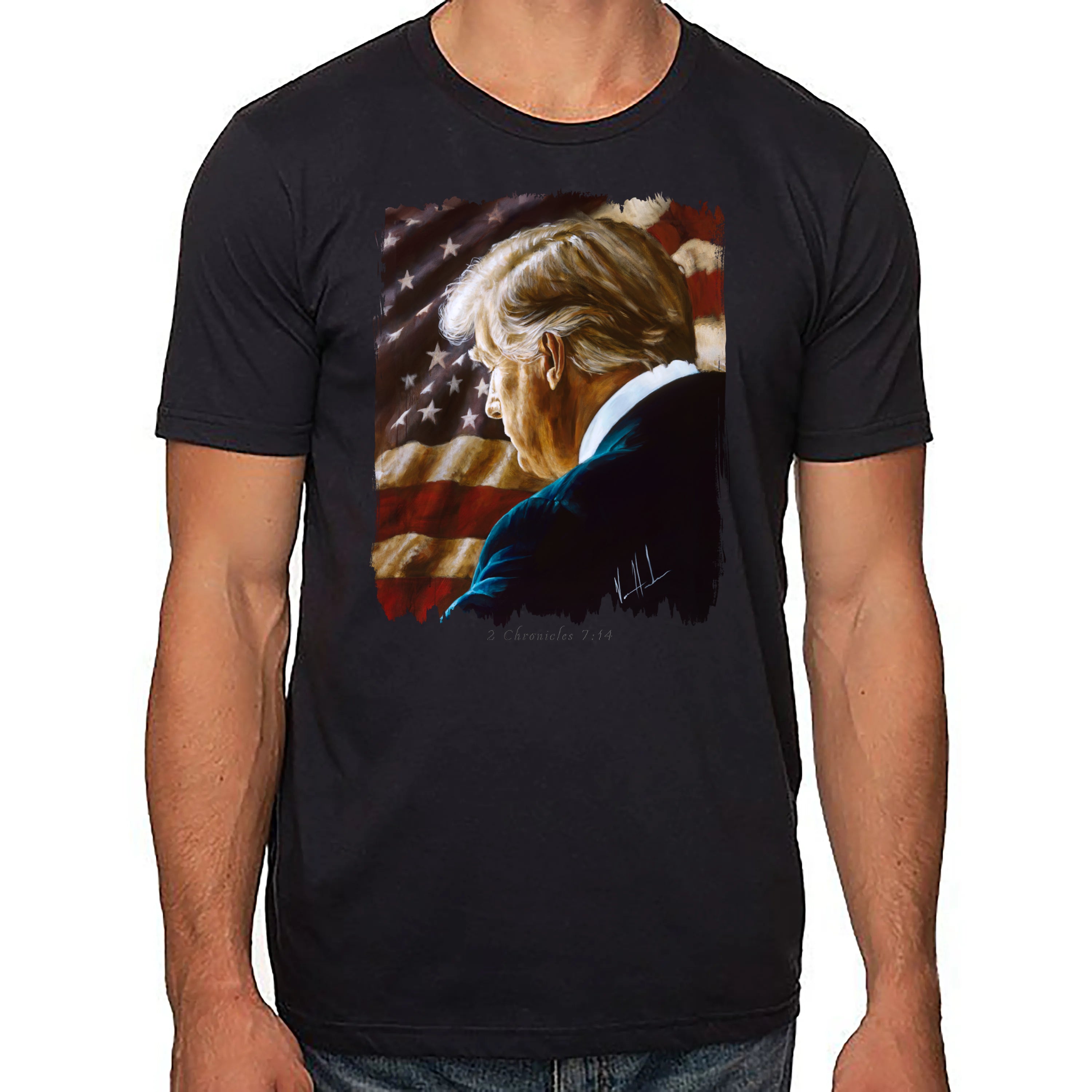 Prayers For Our Nation - Unisex T (Organic Cotton) Organic Cotton Vanessa Horabuena Short Sleeve Night (Black) XS