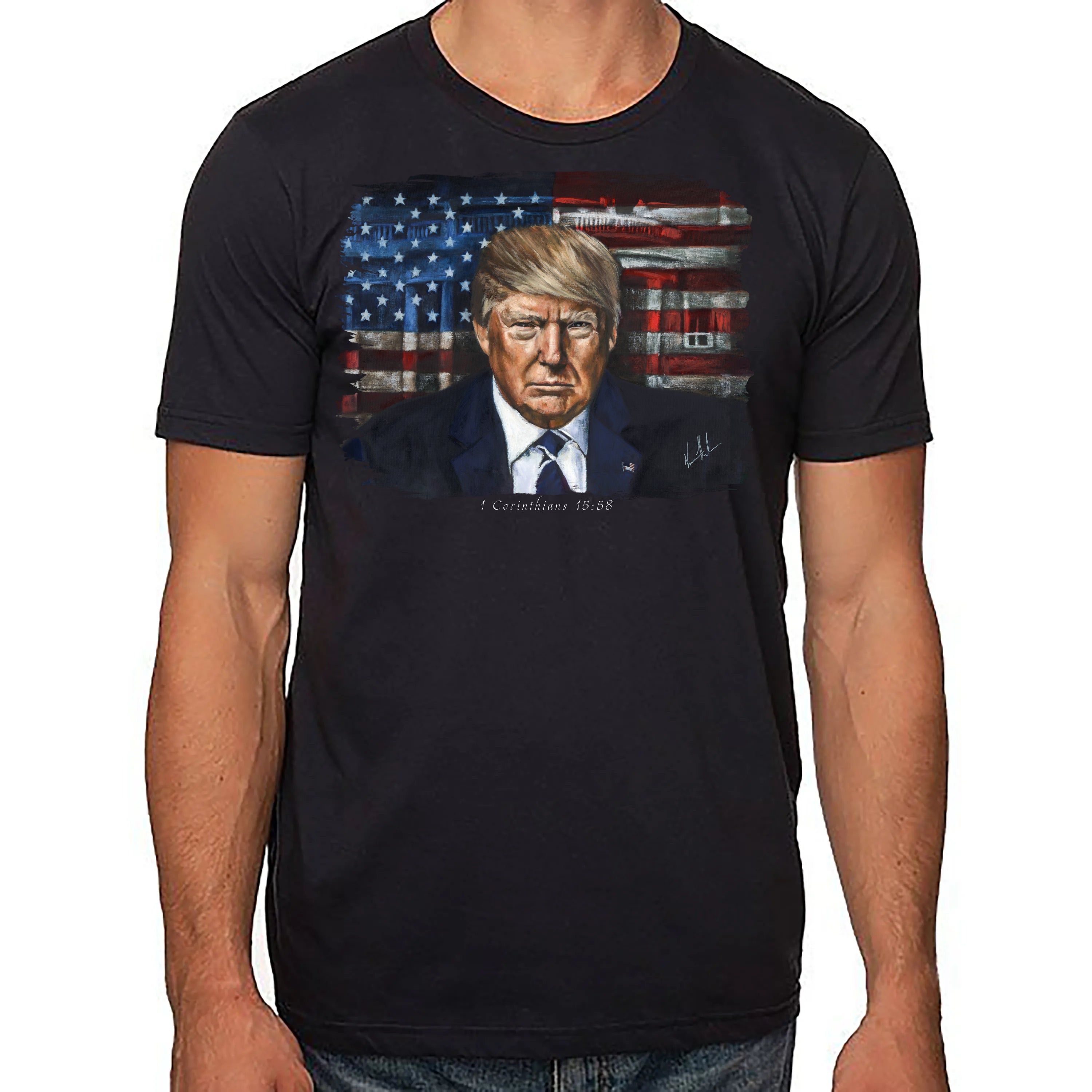 Commander In Chief - Unisex T (Organic Cotton) Organic Cotton Vanessa Horabuena Short Sleeve Night (Black) XS