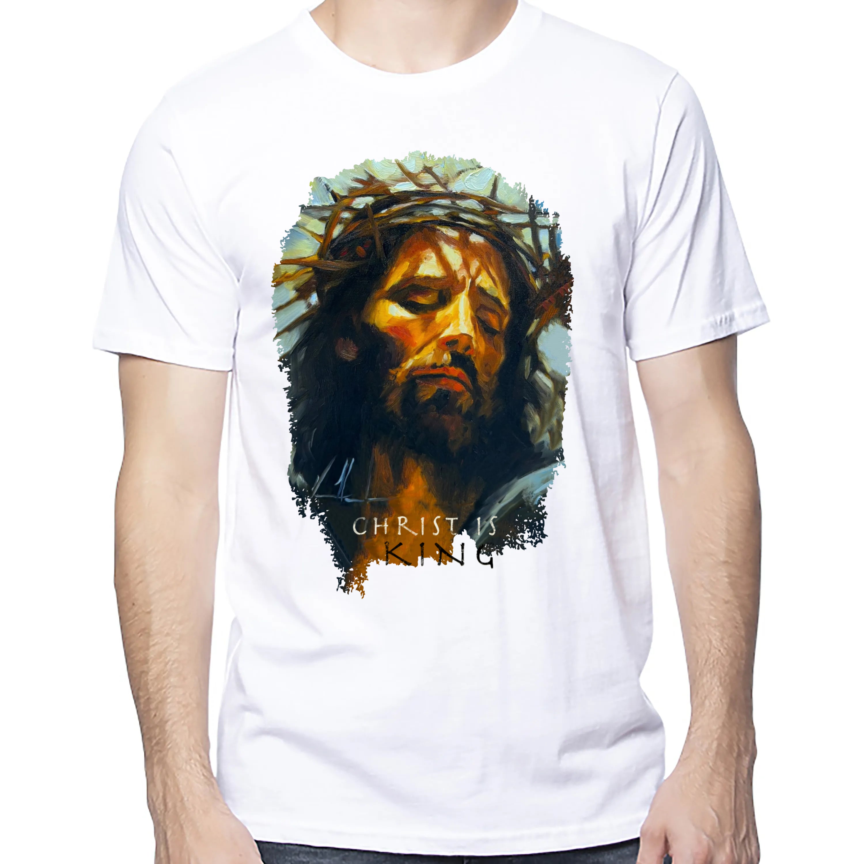 Christ Is King - Unisex T (Organic Cotton) Organic Cotton Vanessa Horabuena Short Sleeve Salt (White) XS