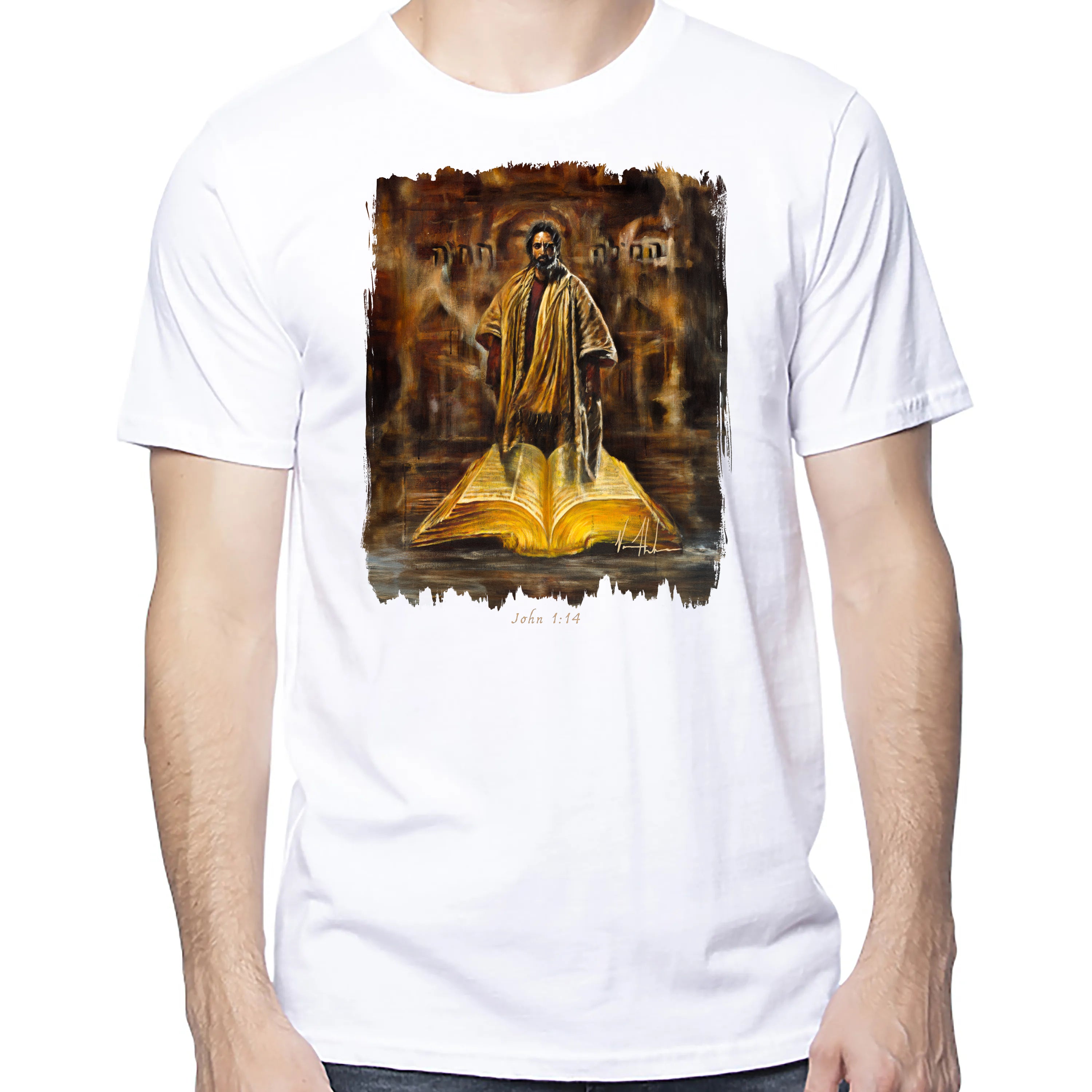 The Living Word - Unisex T (Organic Cotton) Organic Cotton Vanessa Horabuena Short Sleeve Salt (White) XS