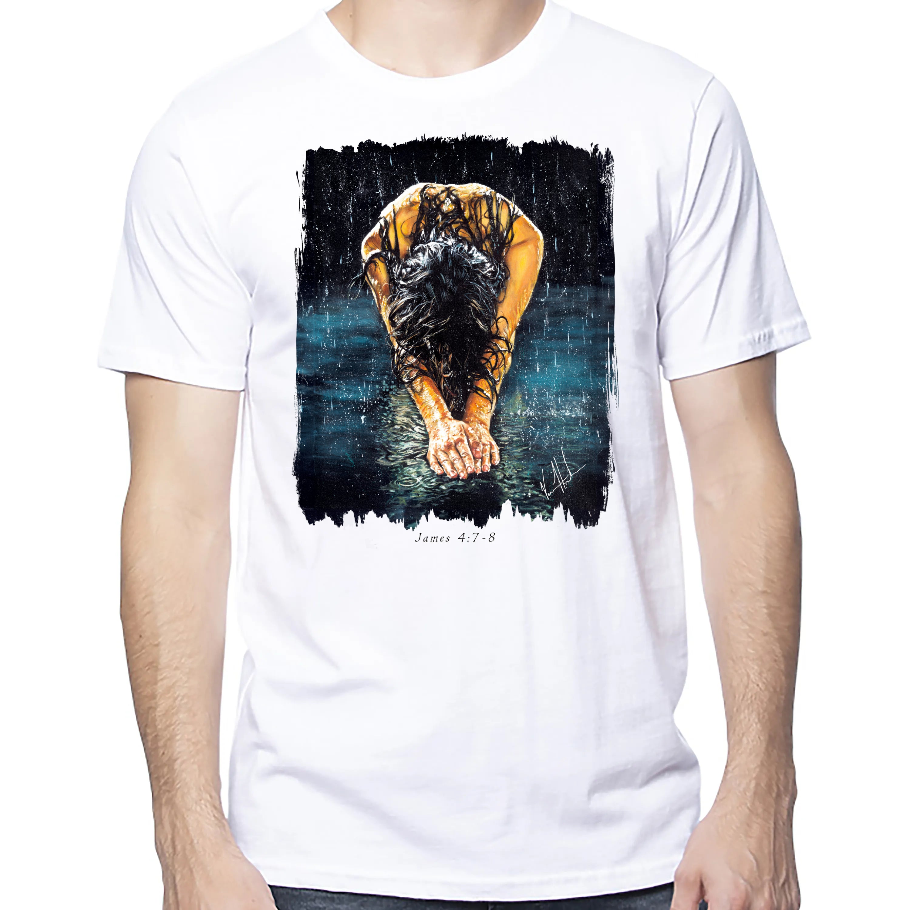 The Art Of Surrender - Unisex T (Organic Cotton) Organic Cotton Vanessa Horabuena Short Sleeve Salt (White) XS