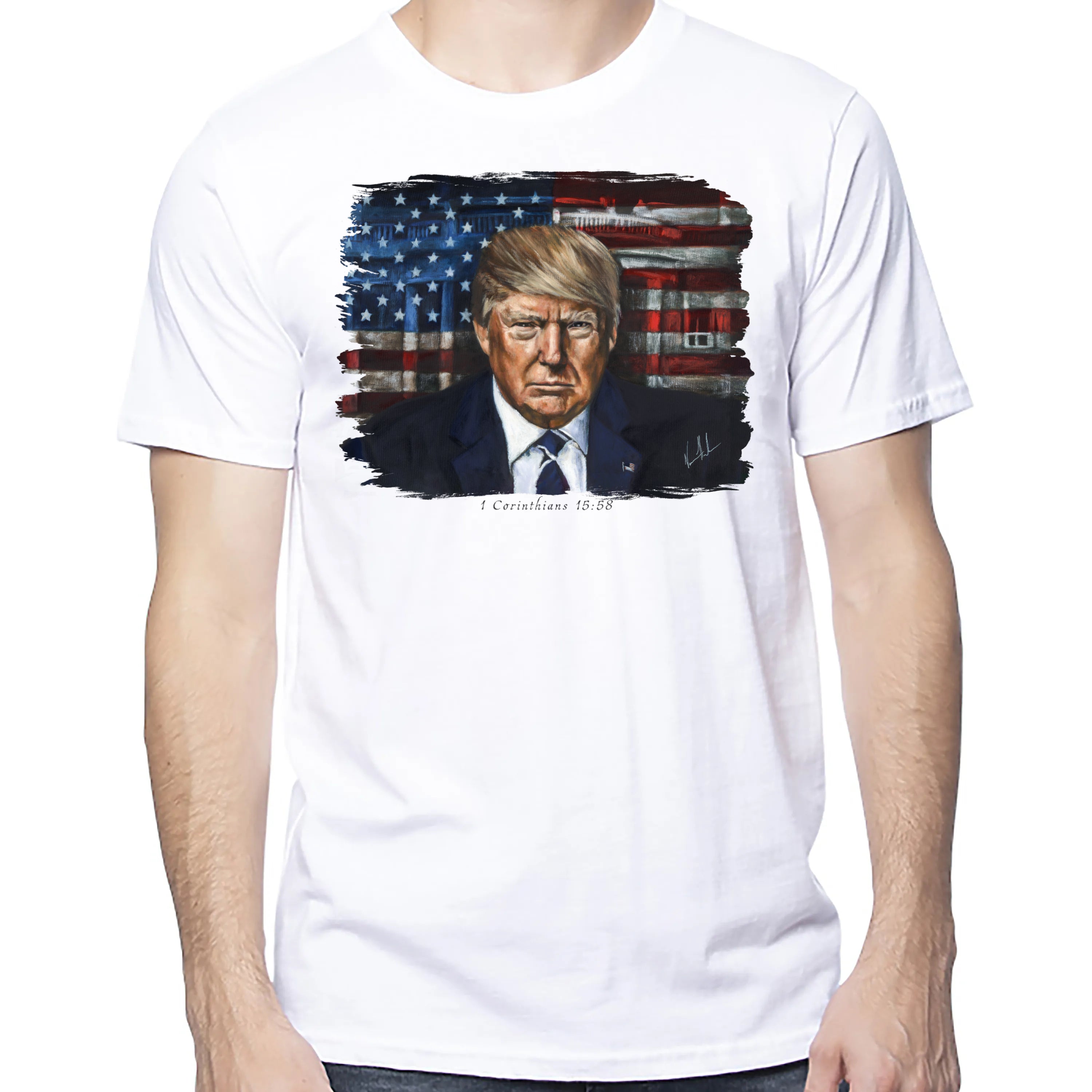 Commander In Chief - Unisex T (Organic Cotton) Organic Cotton Vanessa Horabuena Short Sleeve Salt (White) XS