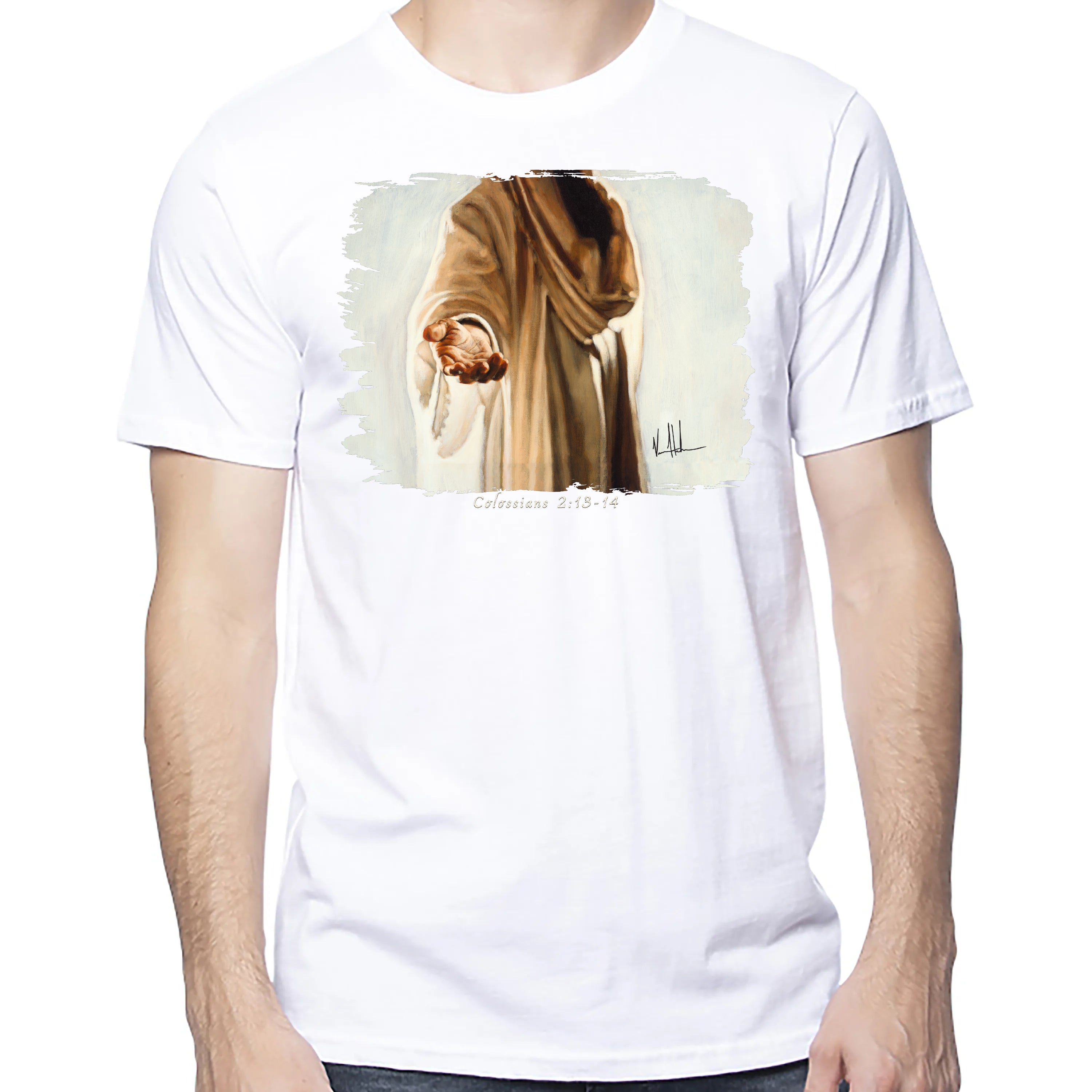 Beckoning - Unisex T (Organic Cotton) Organic Cotton Vanessa Horabuena Short Sleeve Salt (White) XS