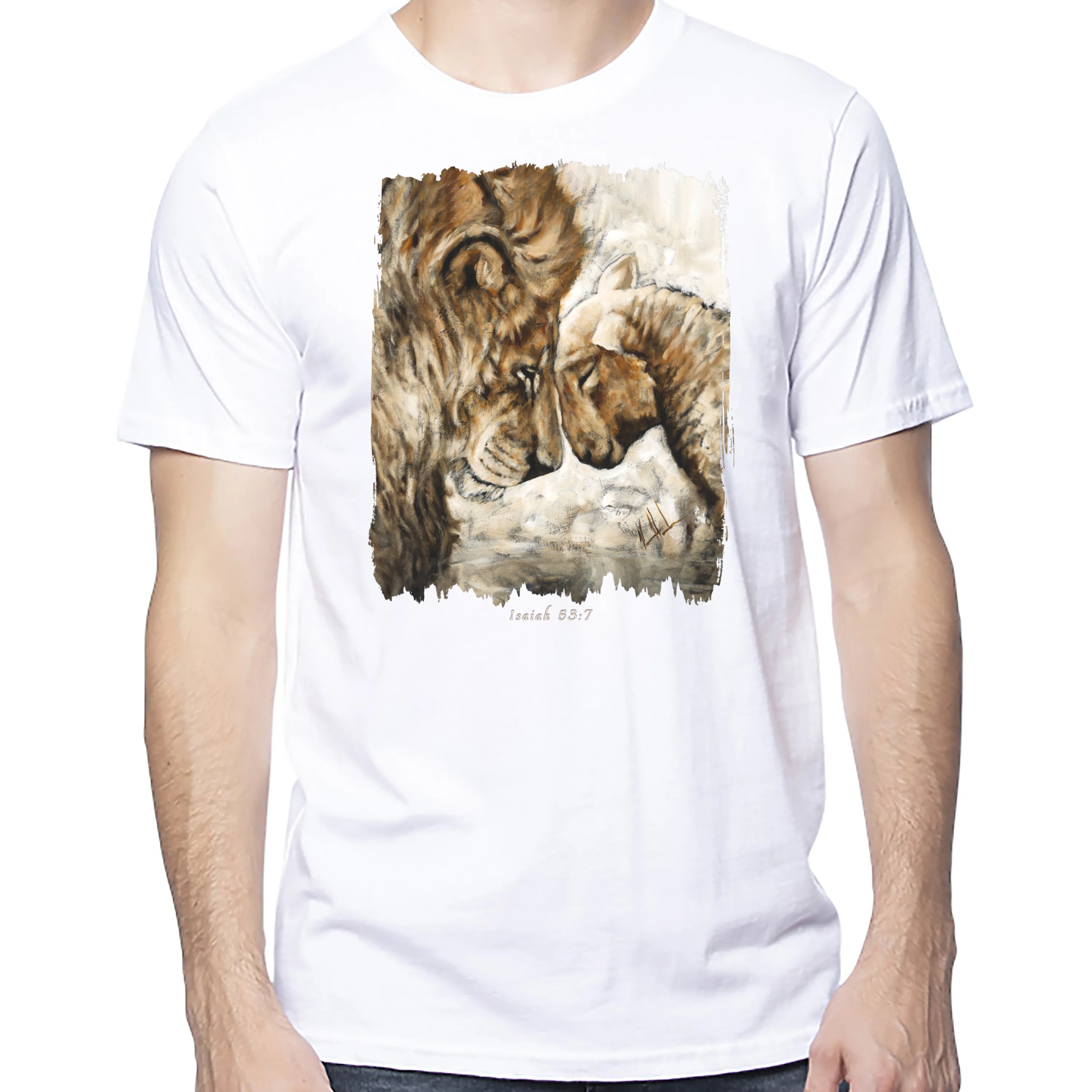 Compassion Of A King (White) - Unisex T (Organic Cotton) Organic Cotton Vanessa Horabuena Short Sleeve Salt (White) XS