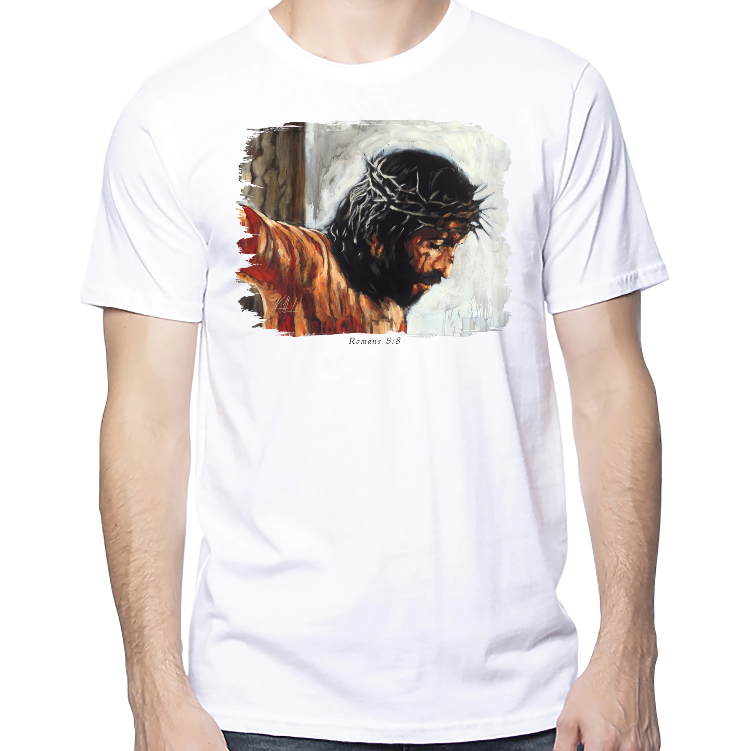 By His Wounds We Are Healed - Unisex T (Organic Cotton) Organic Cotton Vanessa Horabuena Short Sleeve Salt (White) XS