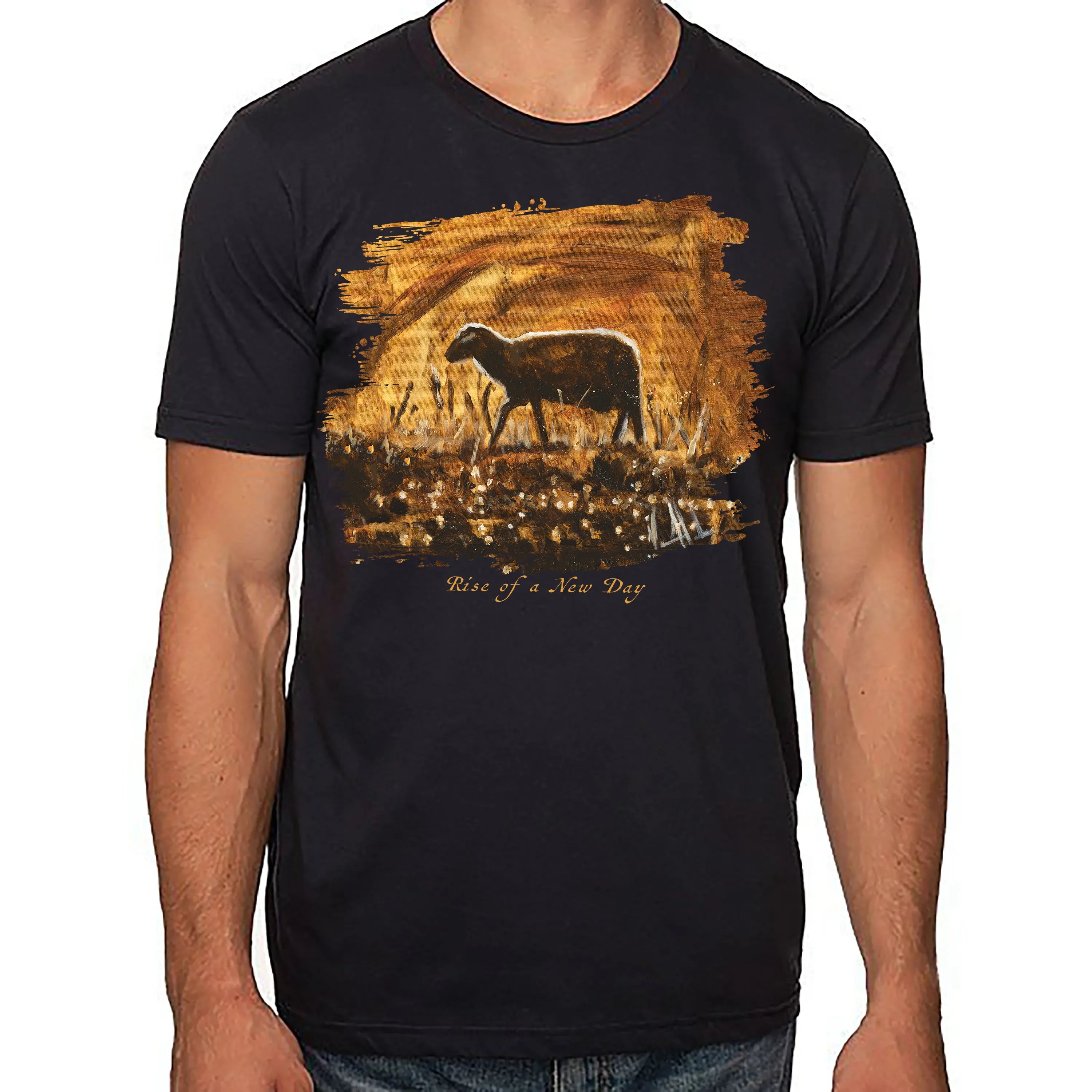 Rise of a New Day - Unisex T (Organic Cotton) Organic Cotton Vanessa Horabuena Short Sleeve Night (Black) XS
