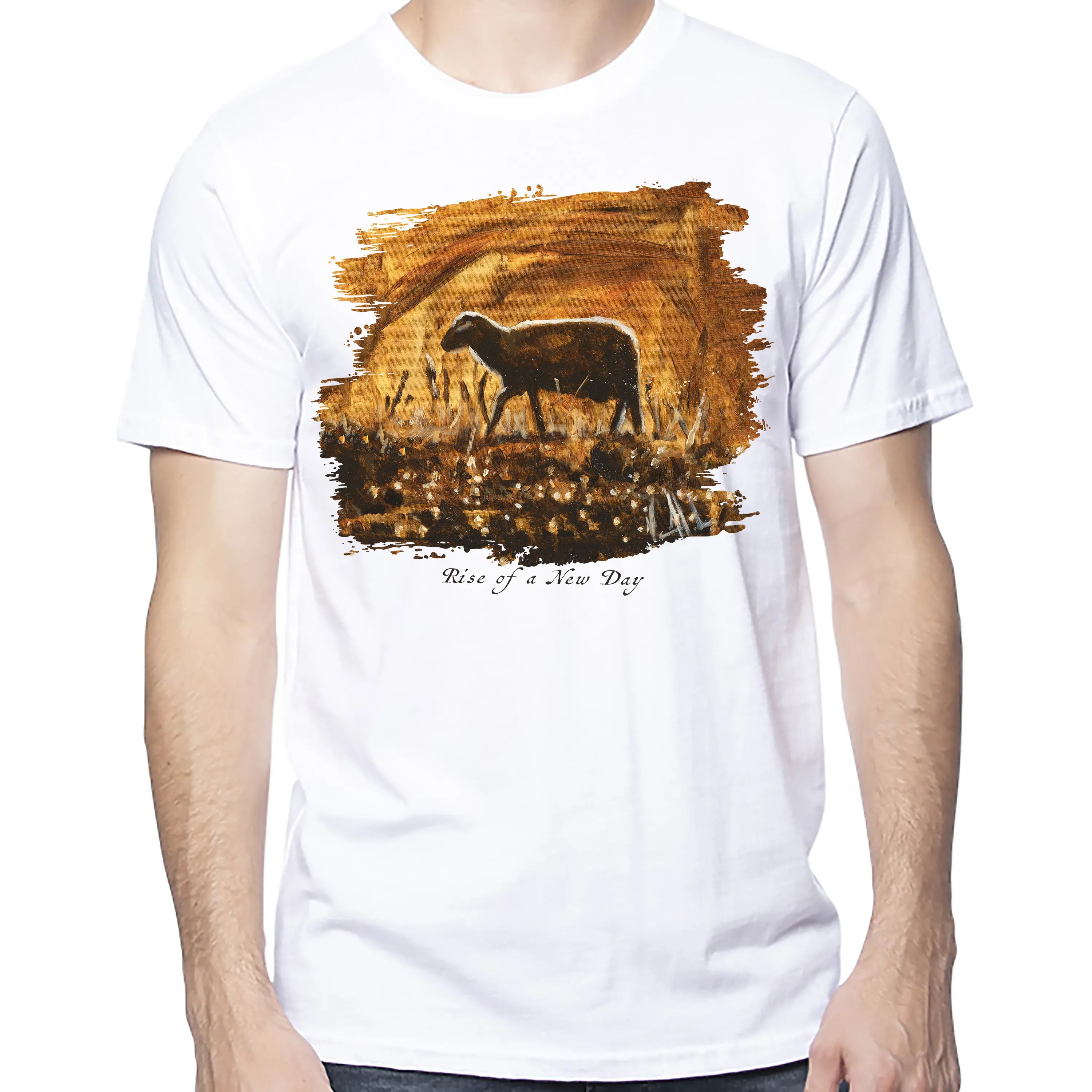 Rise of a New Day - Unisex T (Organic Cotton) Organic Cotton Vanessa Horabuena Short Sleeve Salt (White) XS