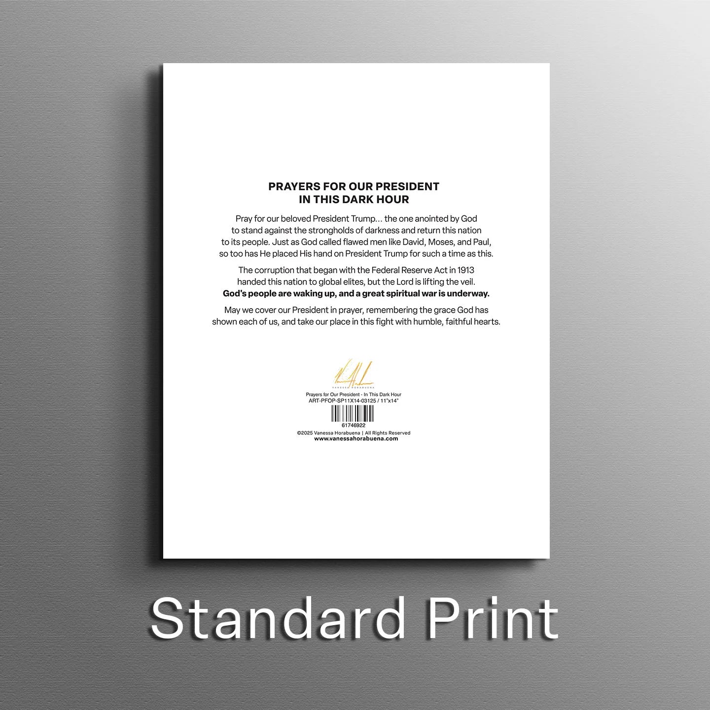 Prayers for Our President - In This Dark Hour Vanessa Horabuena