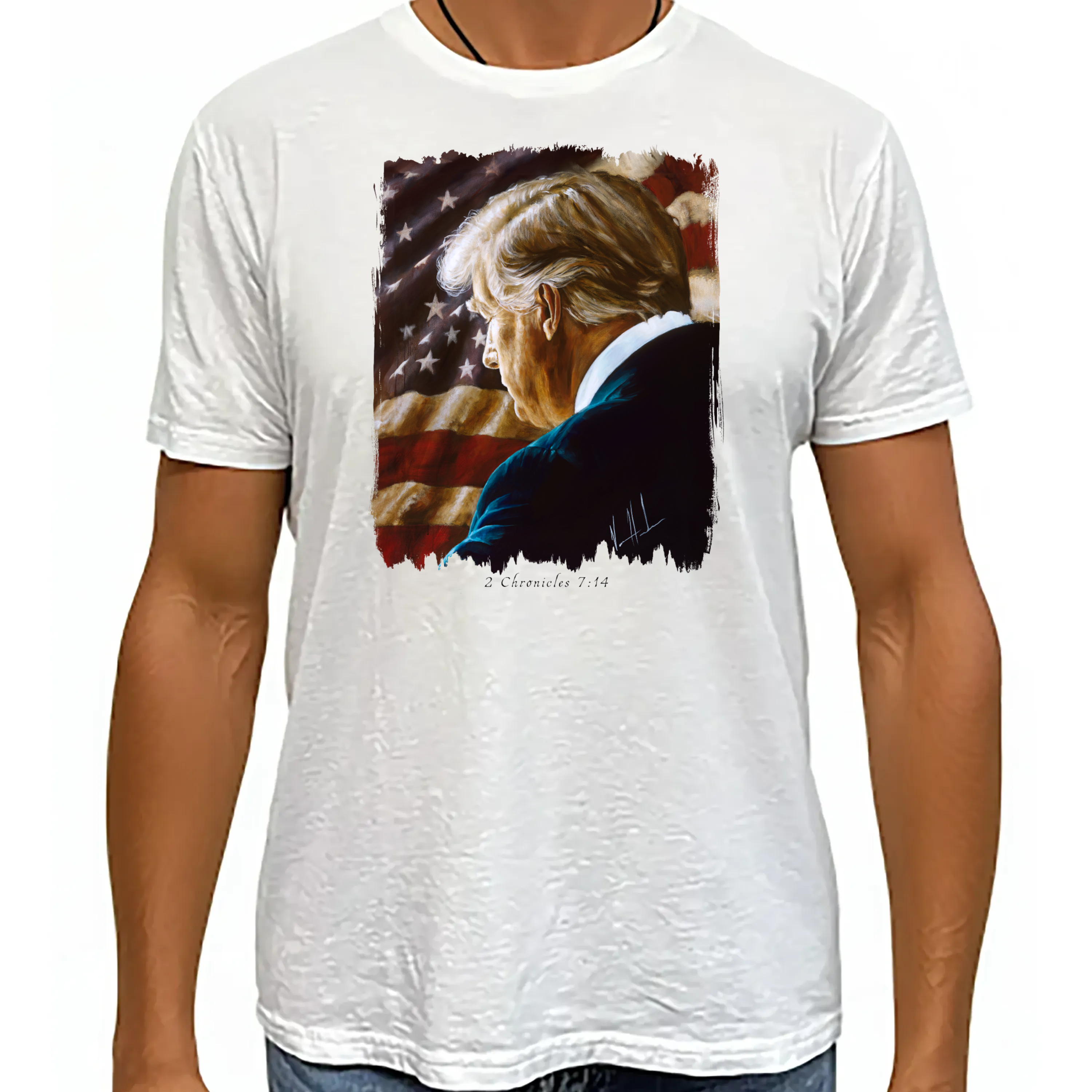 Prayers for Our Nation - Unisex T (Organic Bamboo) Vanessa Horabuena Short Sleeve Frost (White) XS