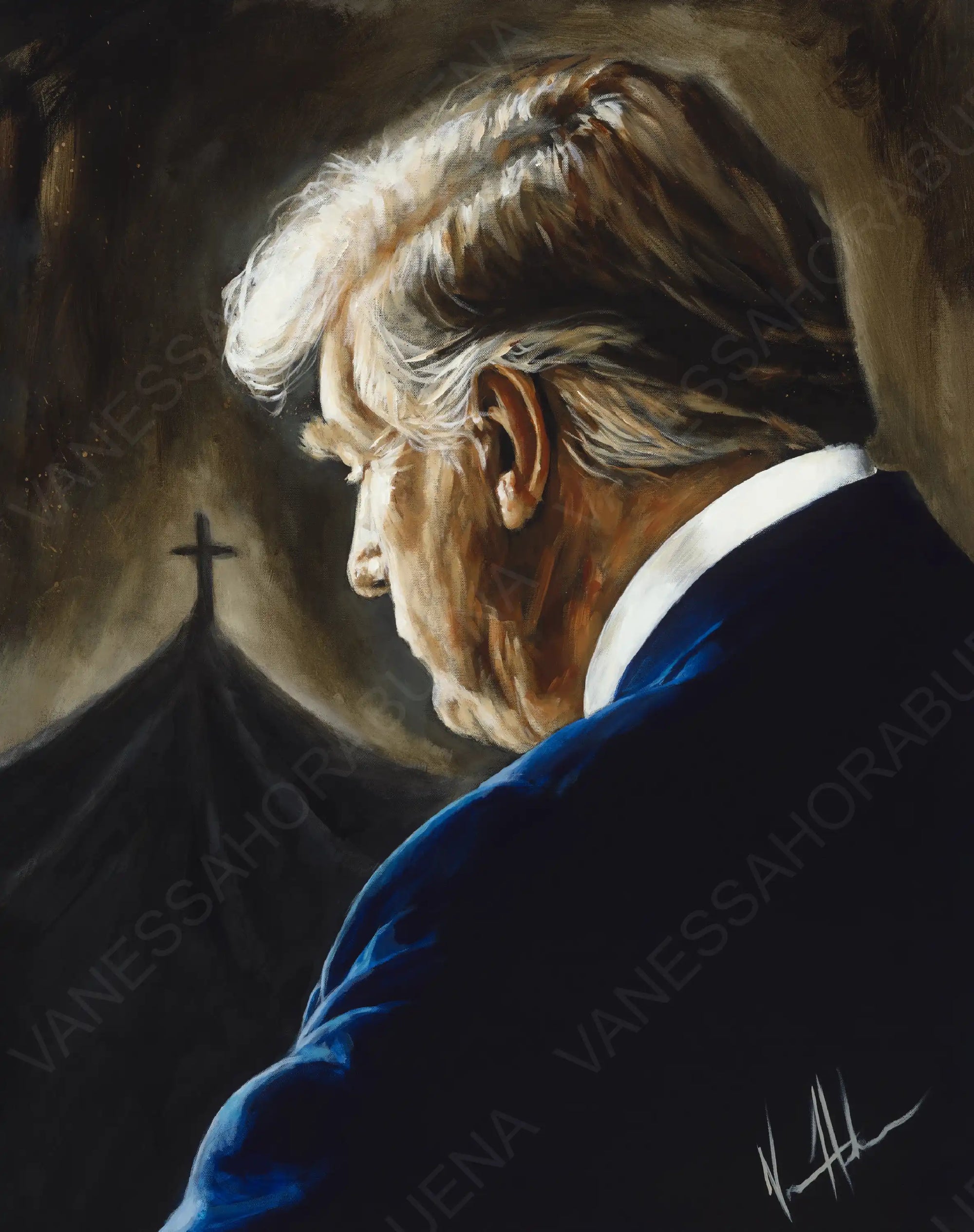 Prayers For Our President - In This Dark Hour (Clearance Print) Vanessa Horabuena