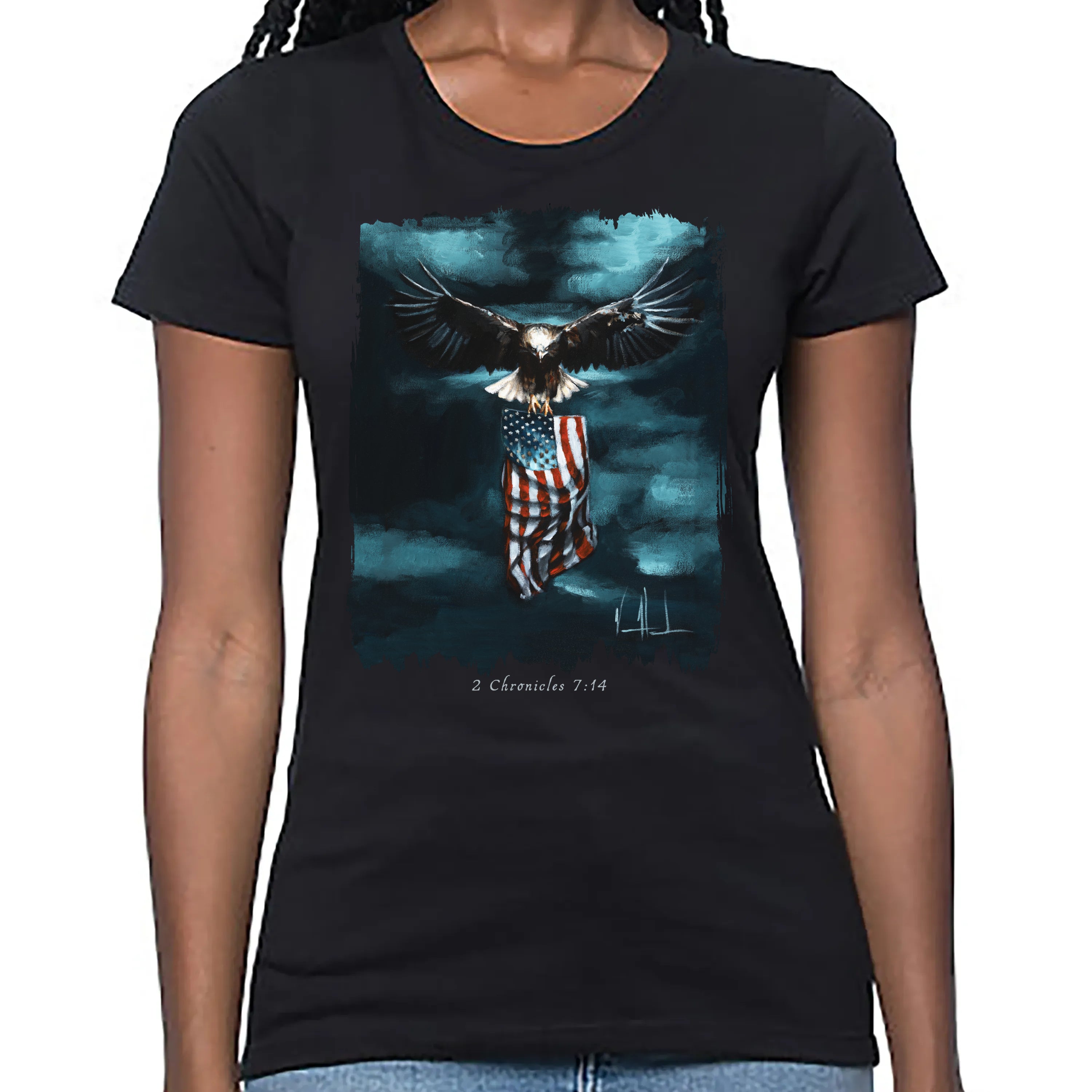 Revive Our Nation - Women's T (Organic Bamboo) Vanessa Horabuena Short Sleeve Eclipse (Black) XS