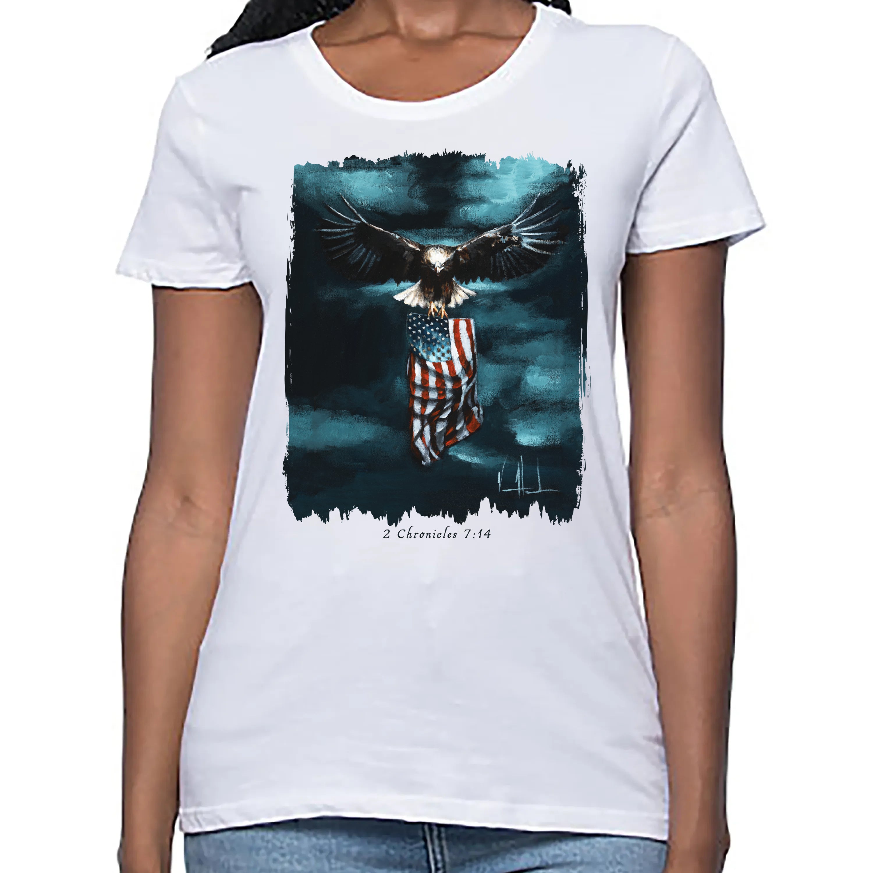 Revive Our Nation - Women's T (Organic Bamboo) Vanessa Horabuena Short Sleeve Frost (White) XS