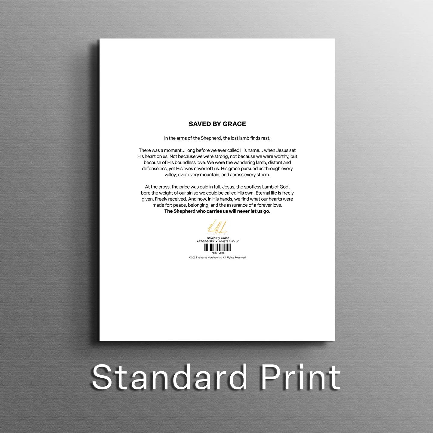 Saved By Grace Jesus Art Print Vanessa Horabuena