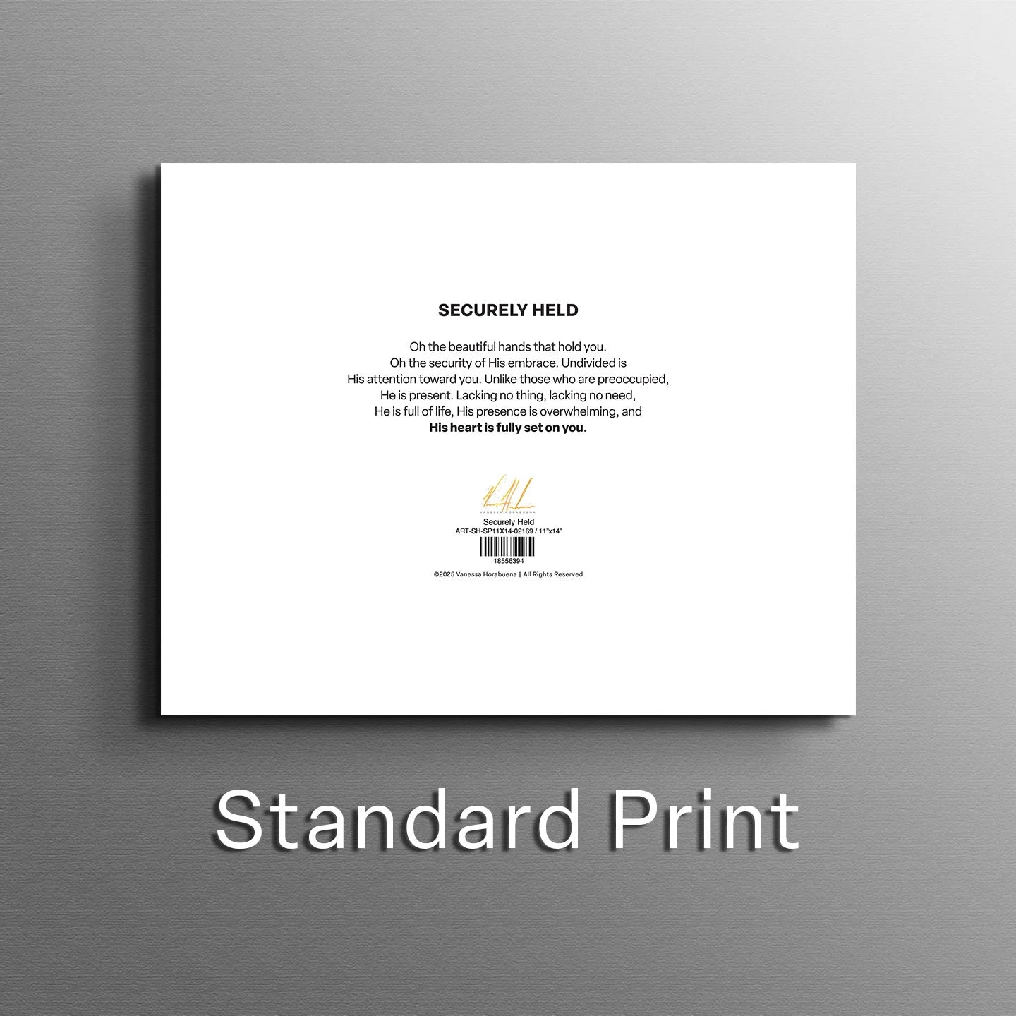 Securely Held Jesus Art Print Vanessa Horabuena