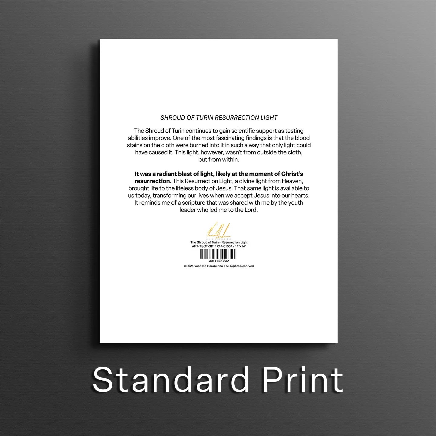 The Shroud of Turin - Resurrection Light Jesus Art Print Vanessa Horabuena