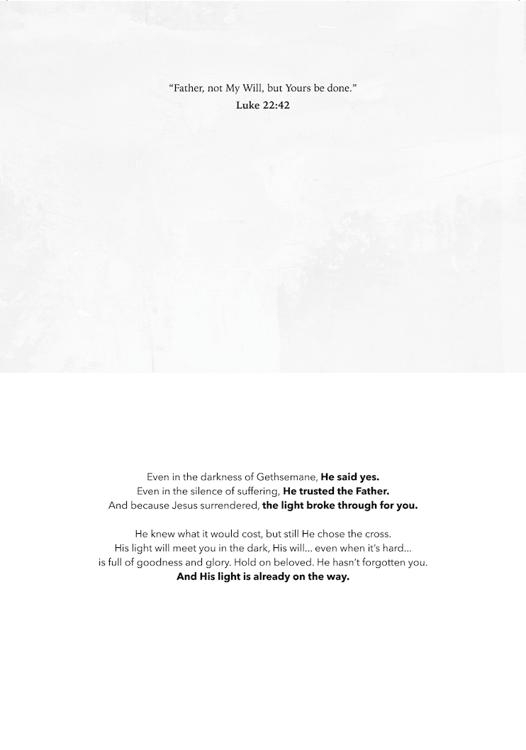 'Thy Will Be Done (Glorious Light)' Easter Greeting Card Vanessa Horabuena
