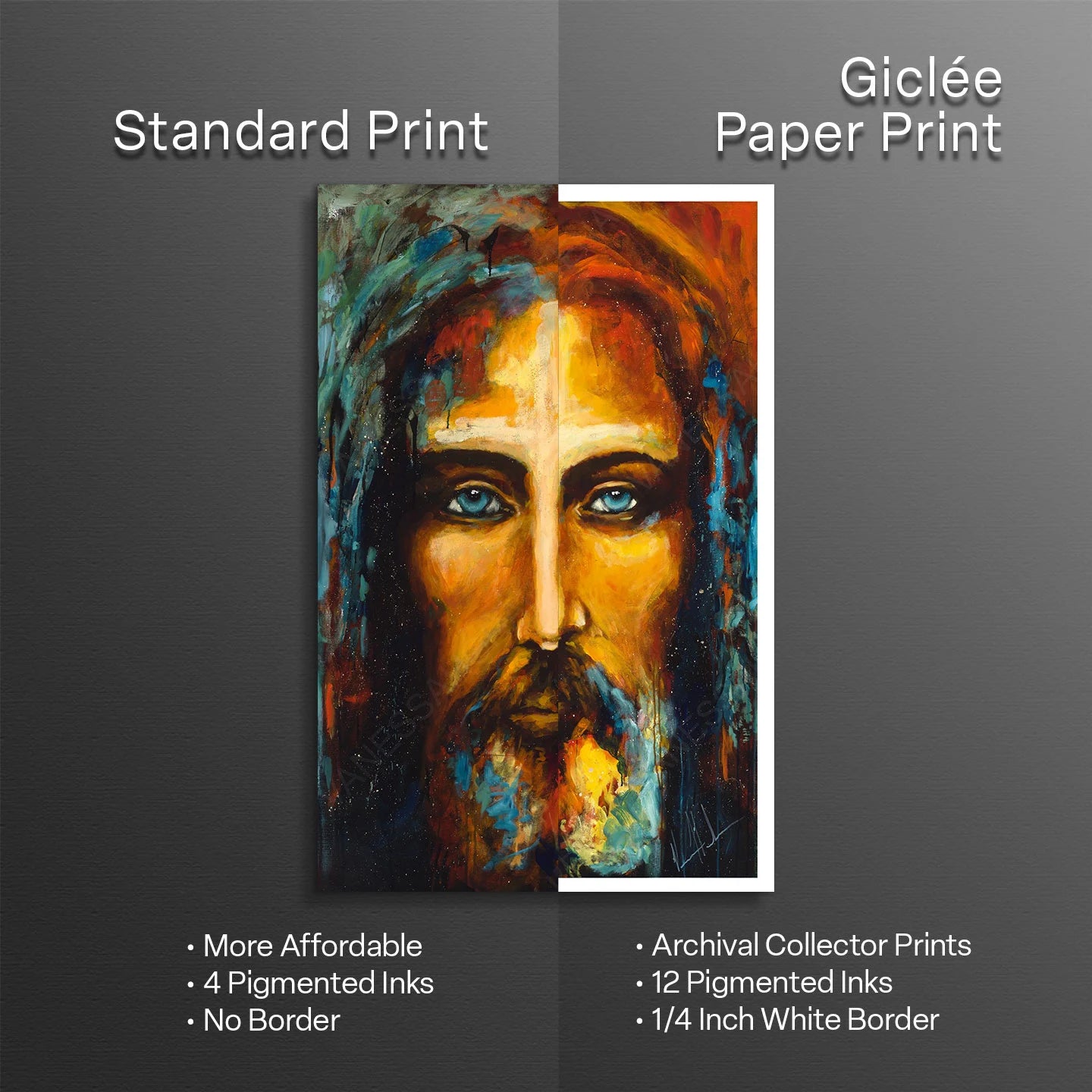 The Shroud of Turin - The Colors of Life Jesus Art Print Vanessa Horabuena