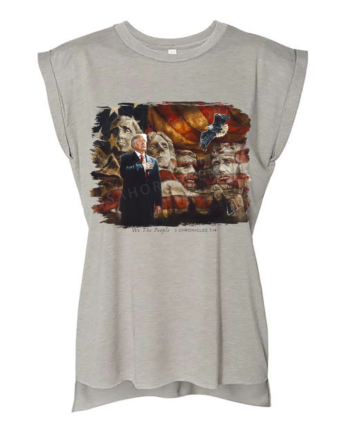 We the People - Ladies Rolled Sleeve Muscle T-Shirt