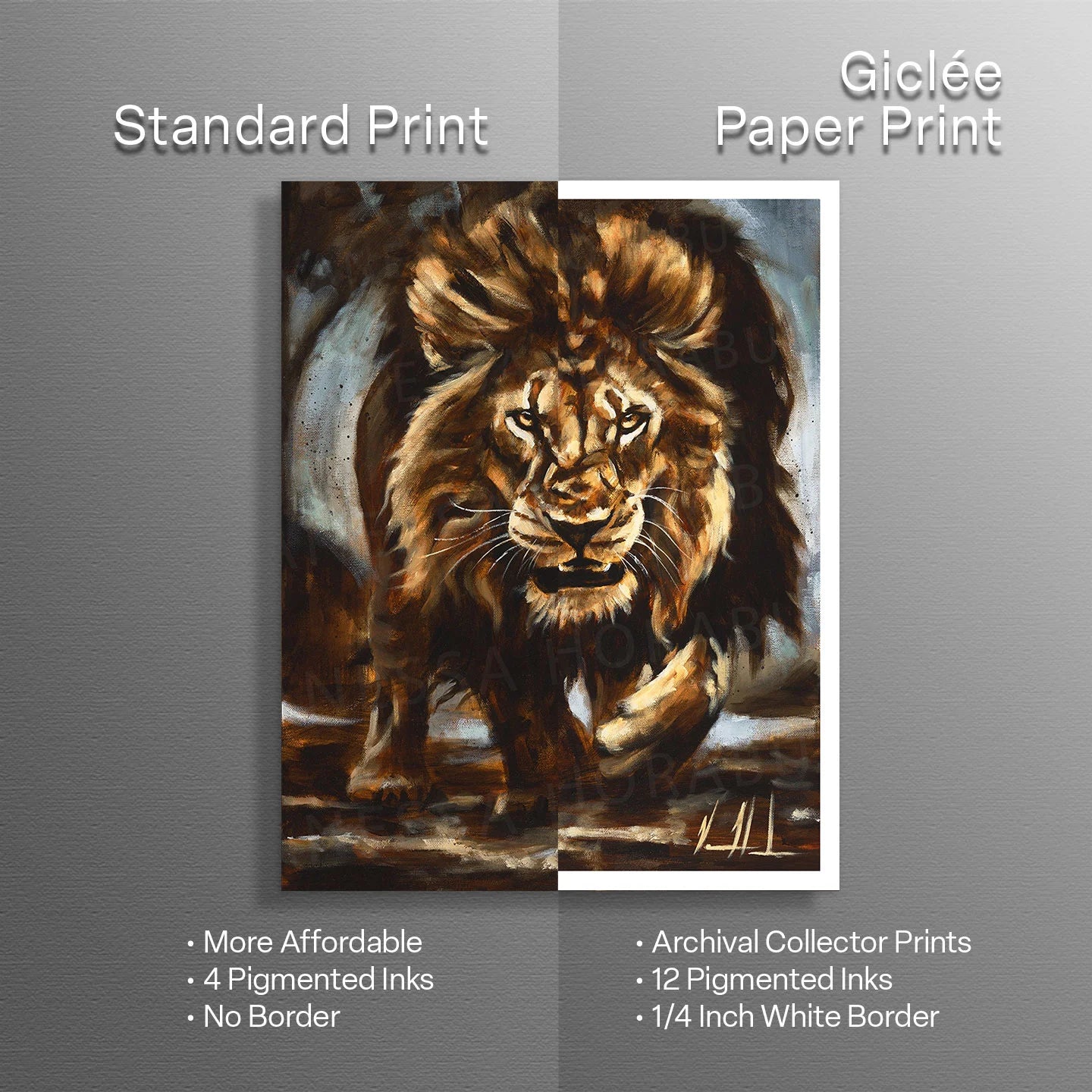 Taking Ground Lion Art Print Vanessa Horabuena