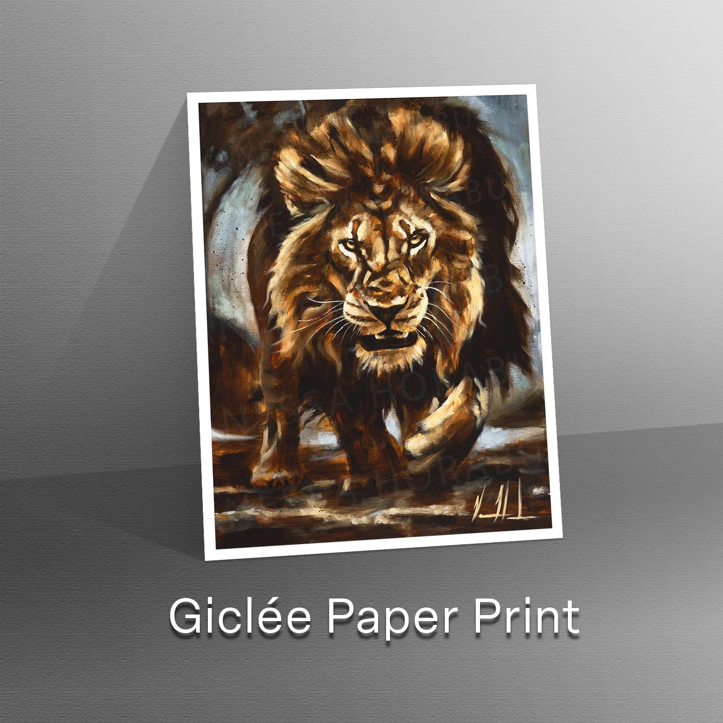 Taking Ground Lion Art Print Vanessa Horabuena