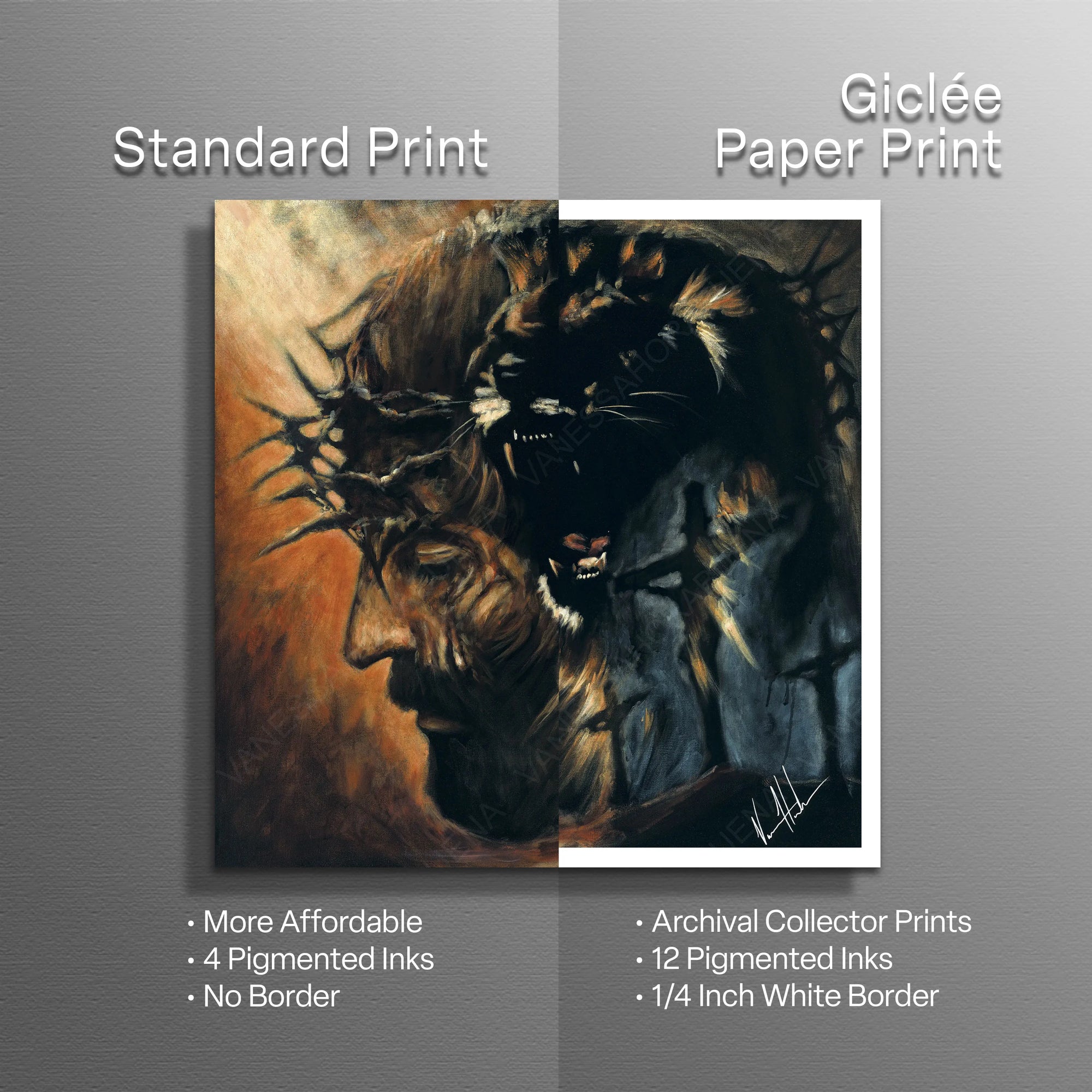 The Roar of Our Savior Lion Art Print, Jesus Art Print Vanessa Horabuena