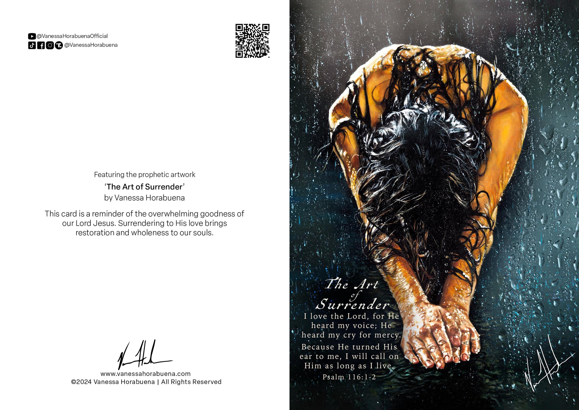 The Art of Surrender Greeting Card Vanessa Horabuena