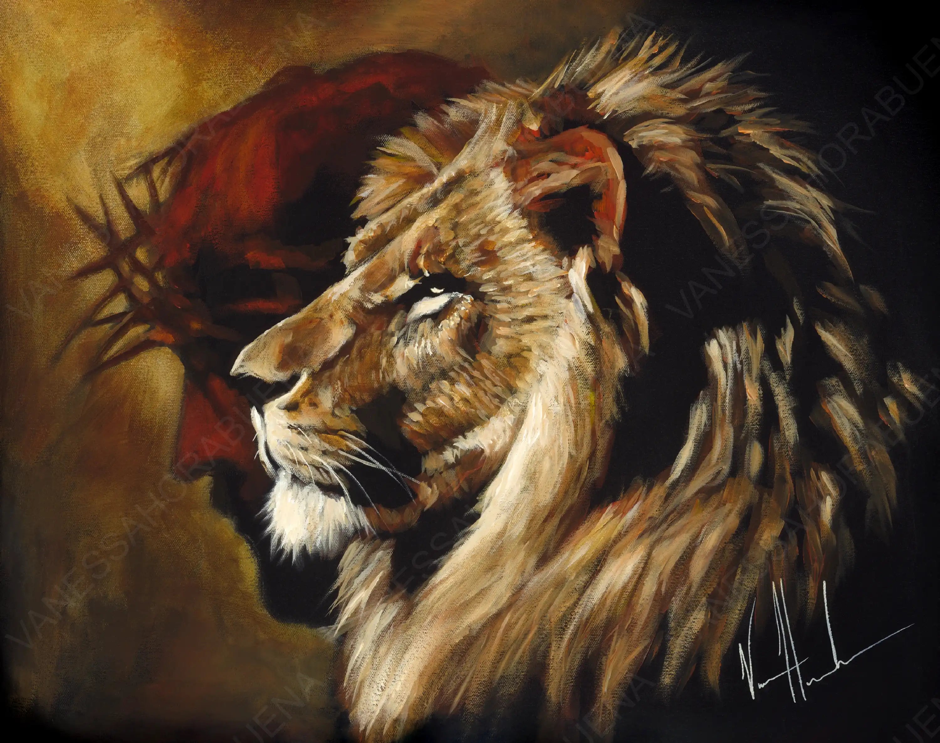 The Lion of Judah - Special Edition Lion Art Print, Jesus Art Print Vanessa Horabuena